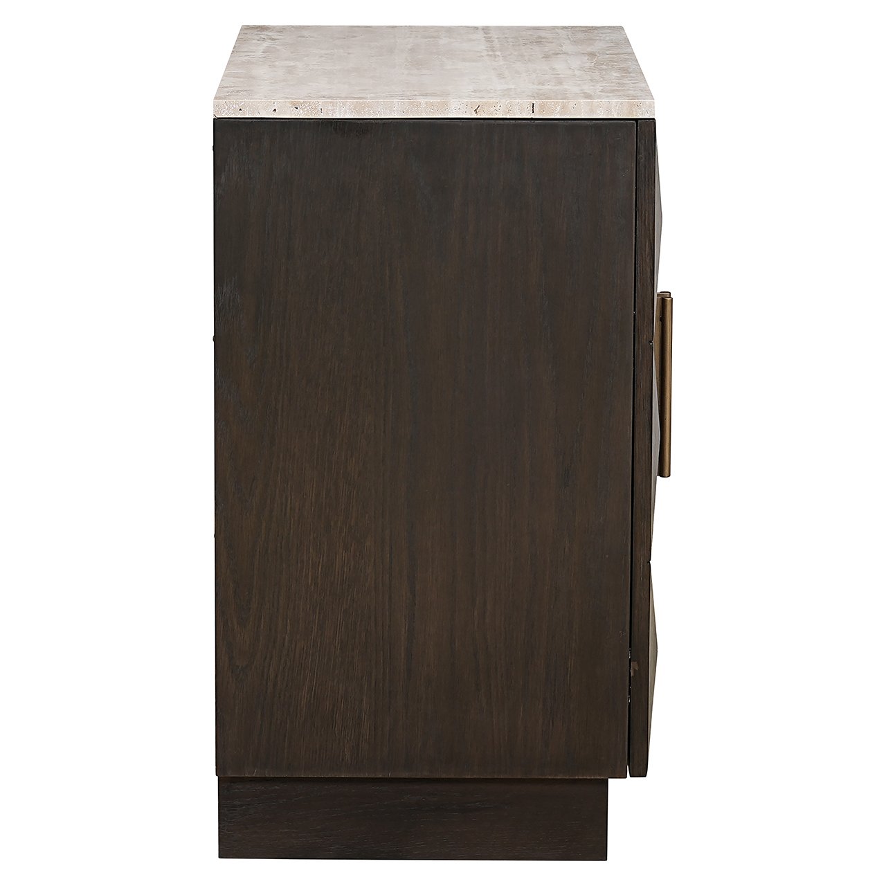 Kast 2-deurs CLAREMONT bruin met beige steen
