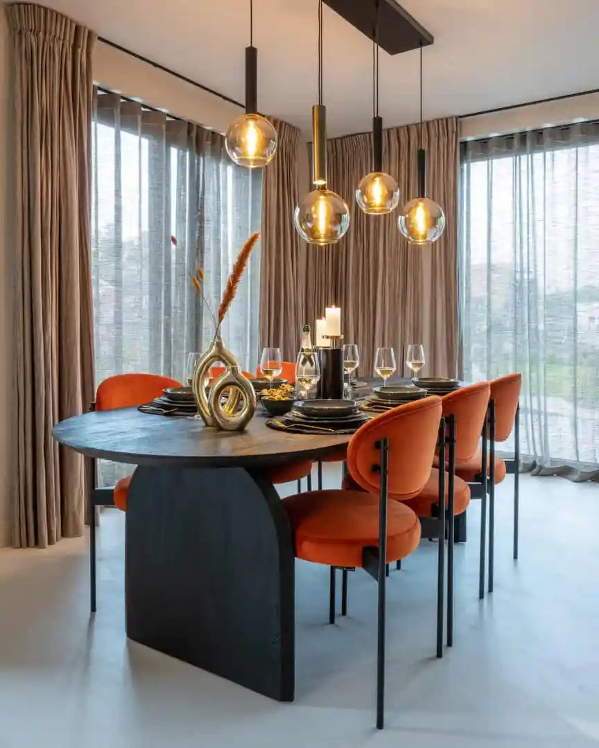 Tafel HUDSON zwart mango-hout