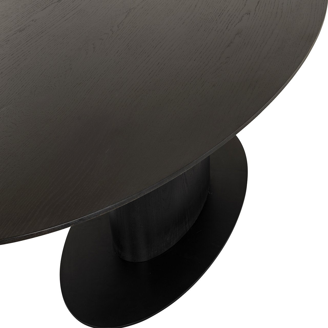 GORDON dark brown oak veneer table