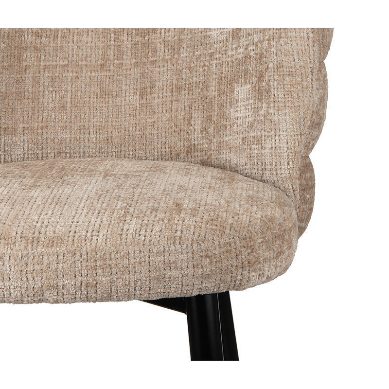 Hocker CLOUD crème beige met zwarte basis