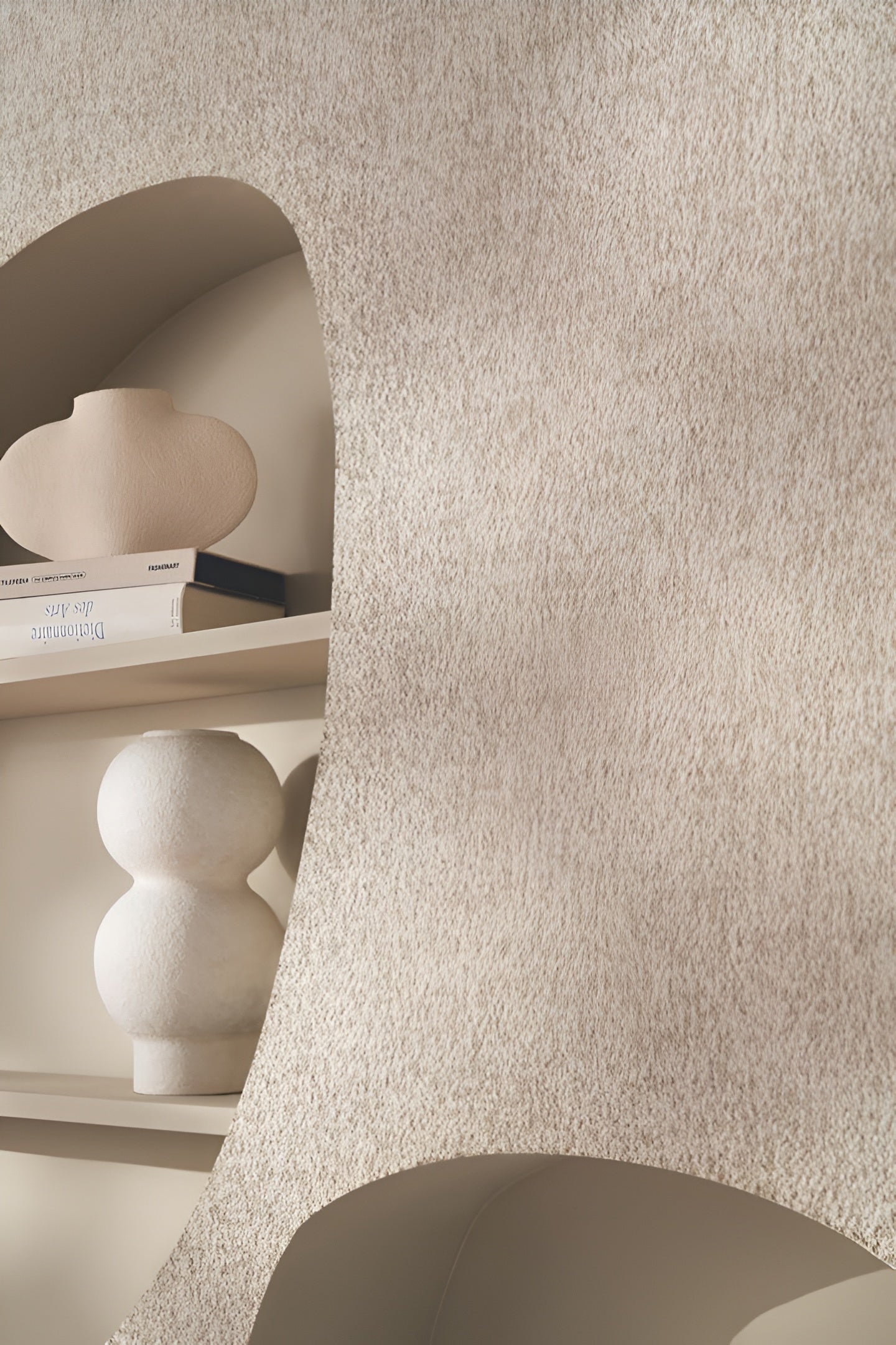 Structuurtextielbehang boucle EXQUIS - GRIS LIN grijs