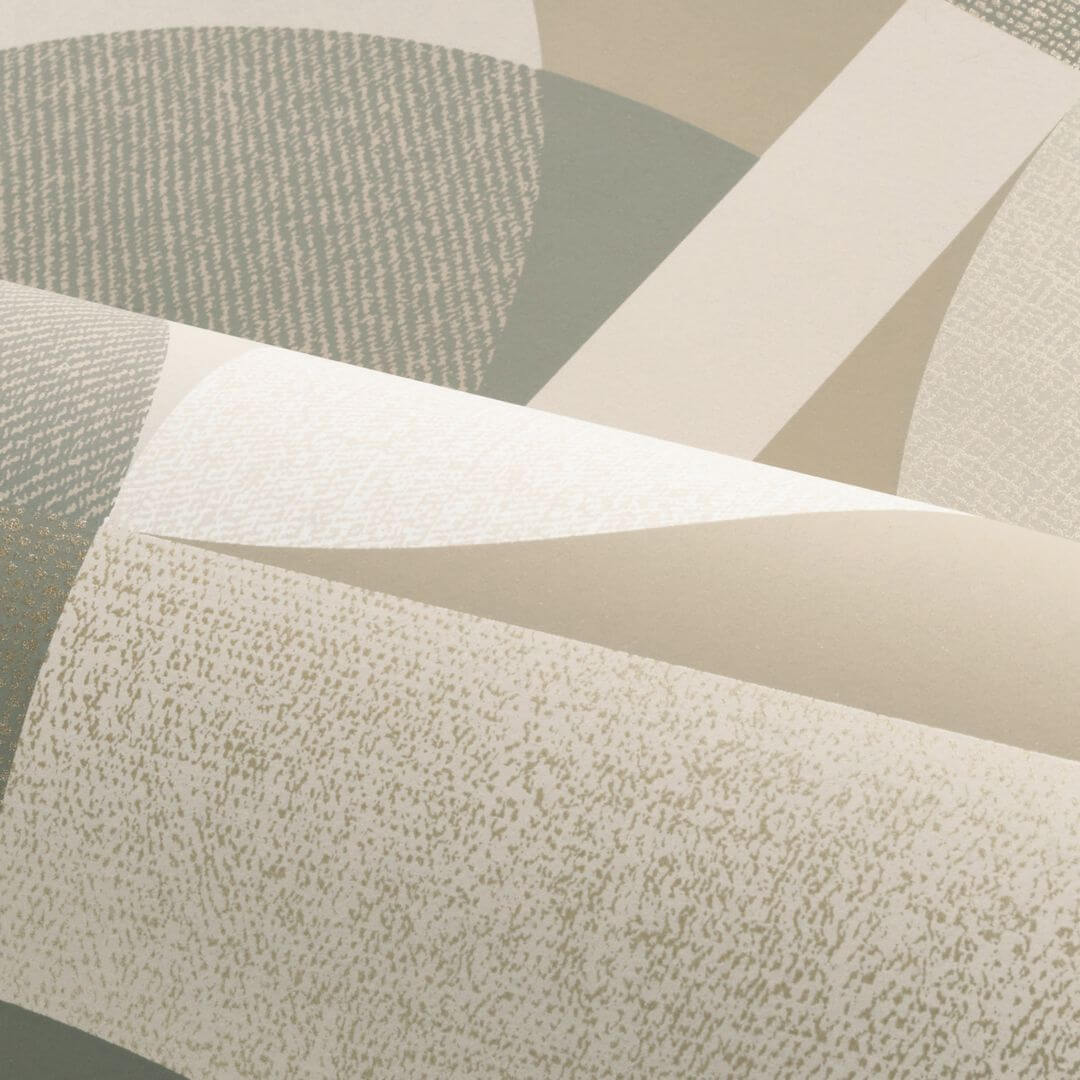 Tapete mit geometrischem Muster BARILLET - WEISS/KAFFEE beige