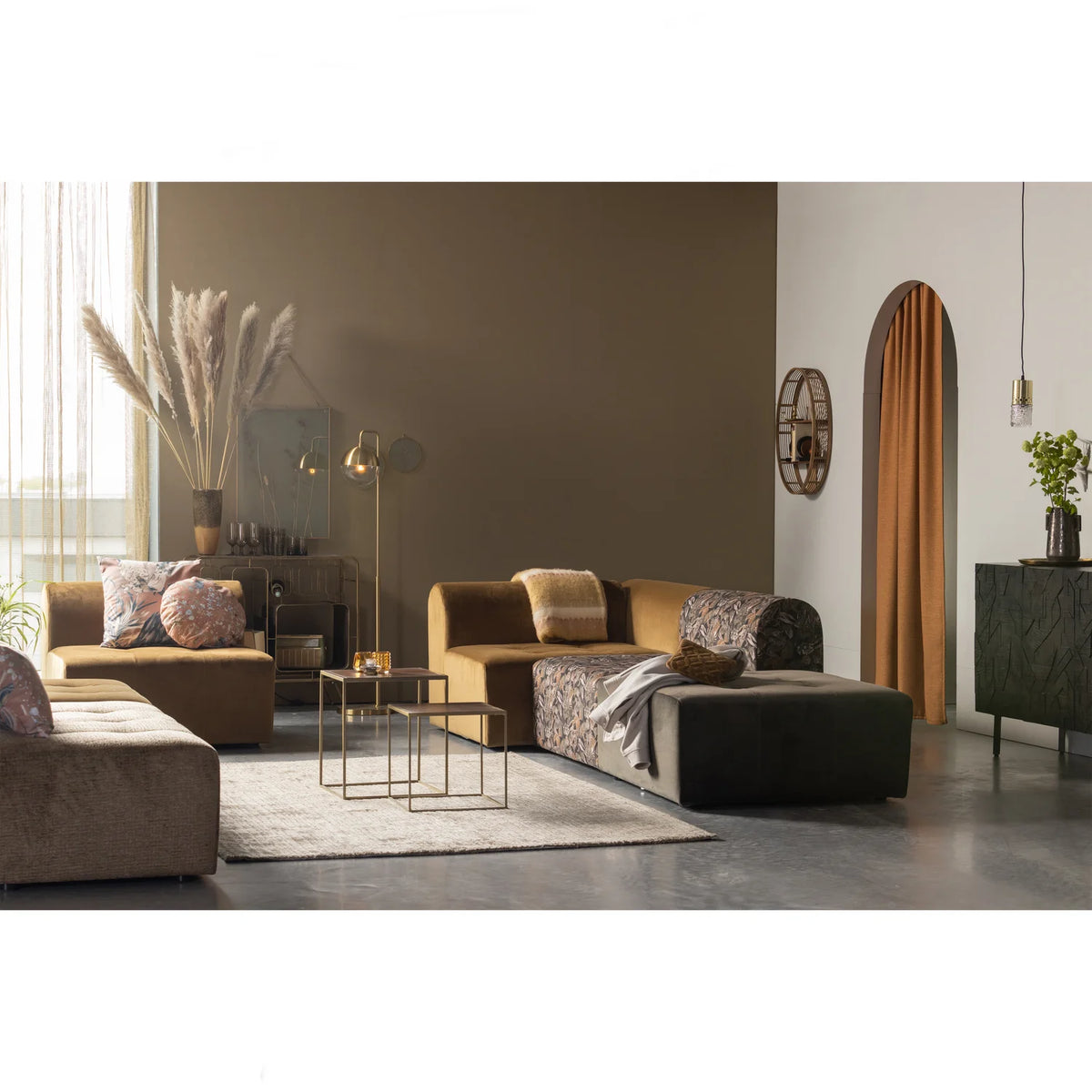 Komoda COUNTER czarne drewno mango – metal