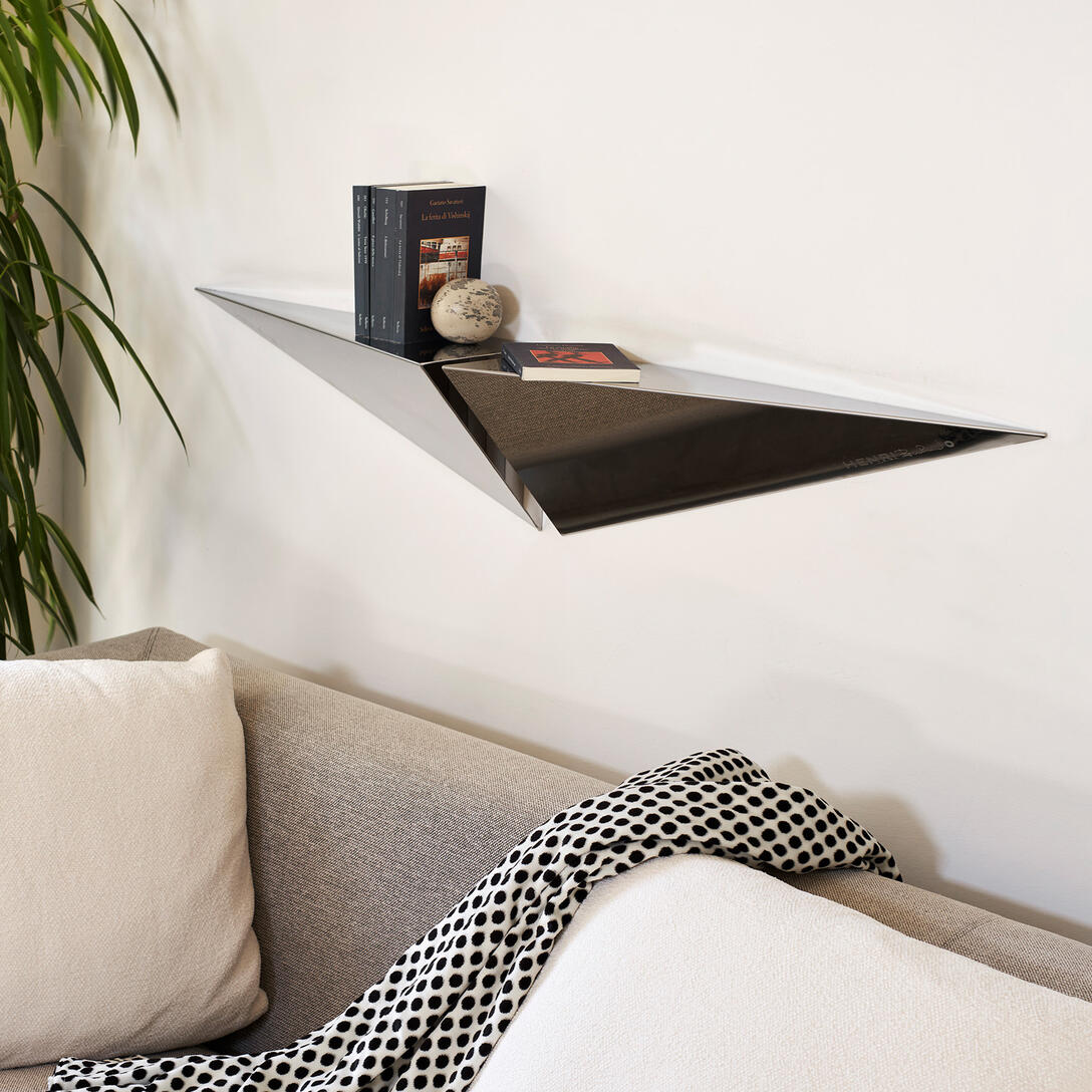 Rechte Seitenregal HENRI aus Stahl