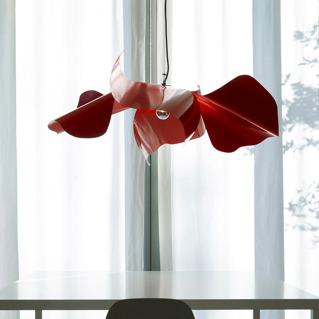 Pendelleuchte PAPAVERO rot