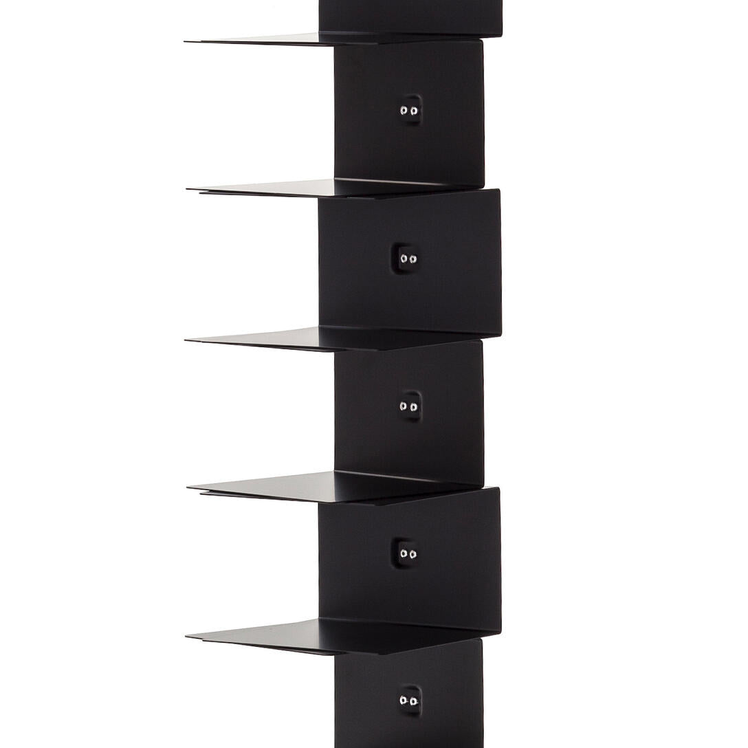 PTOLOMEO ART black shelf with steel base