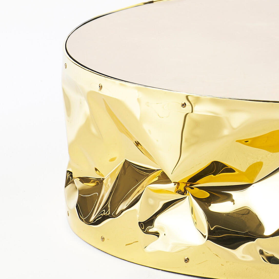 Kaffeetisch TAB.ULONE goldfarben