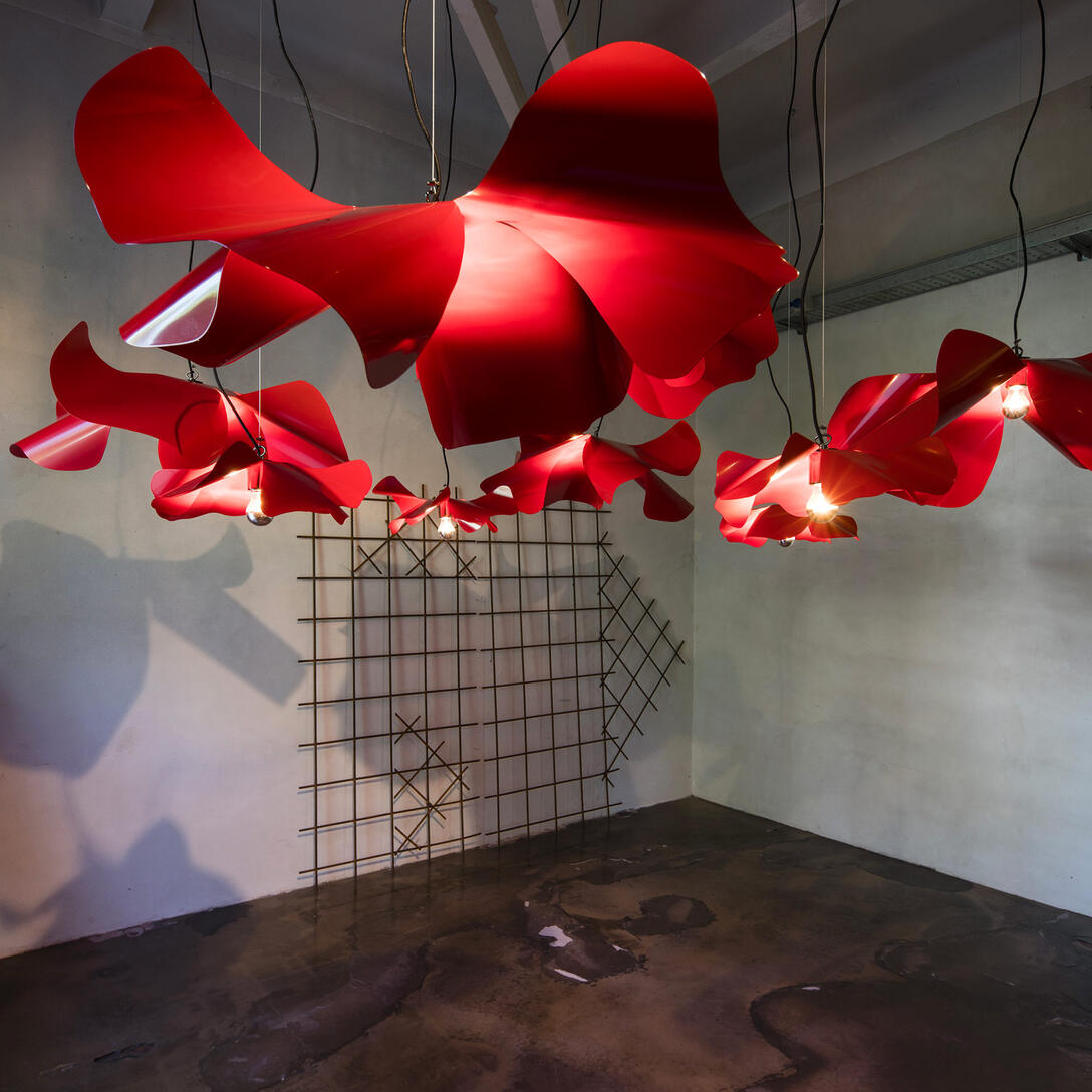 Pendelleuchte PAPAVERO rot