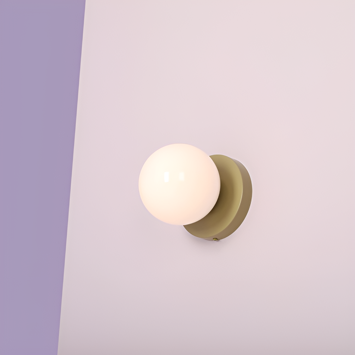 BALL DUO Pistazien-Wandleuchte