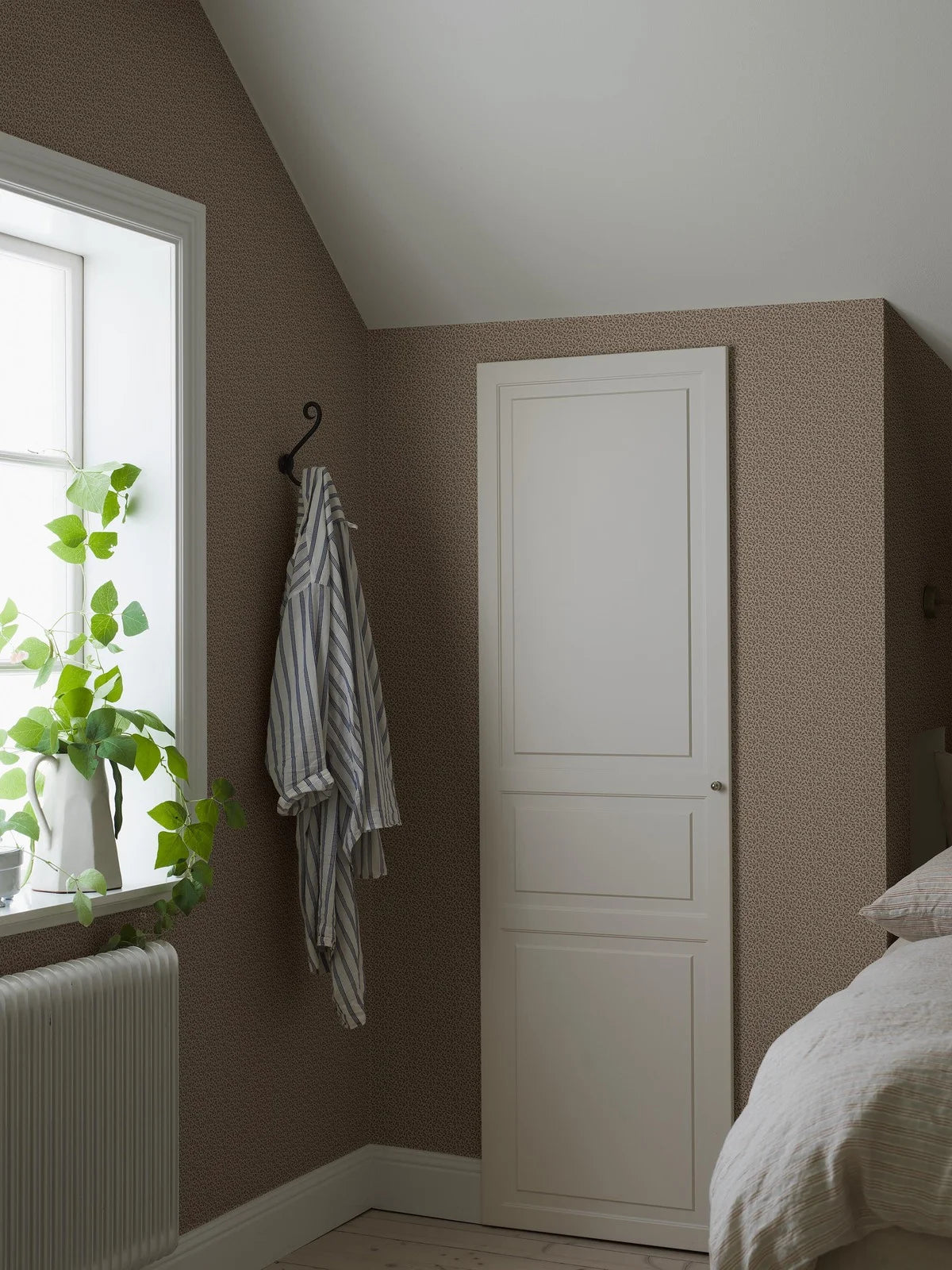 Behang met plantenmotief IDA bruin