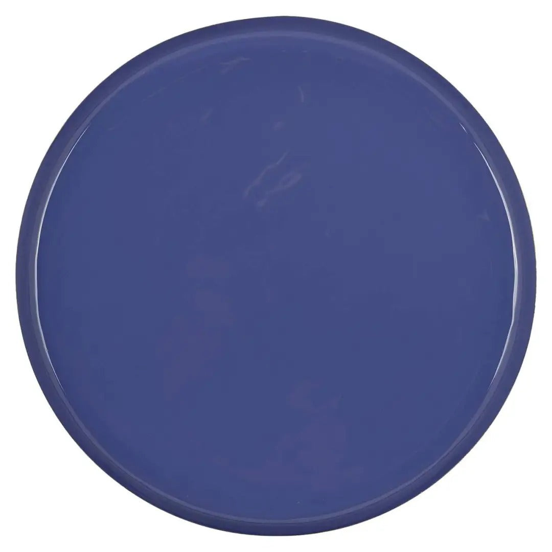 Zijtafel RENAO blauwe blad met gouden accenten