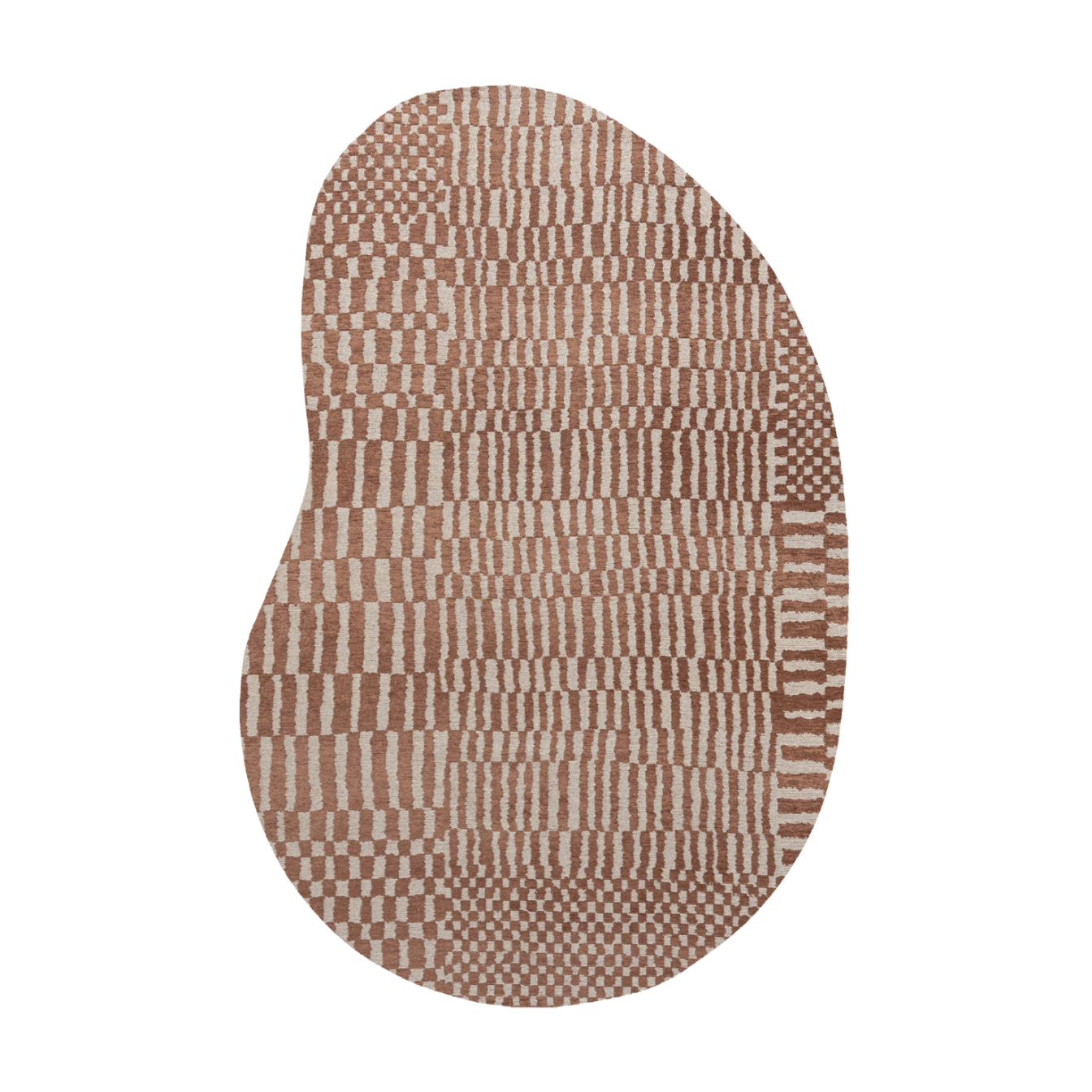 Ovale tapijt BERBER KSAR bruin met beige