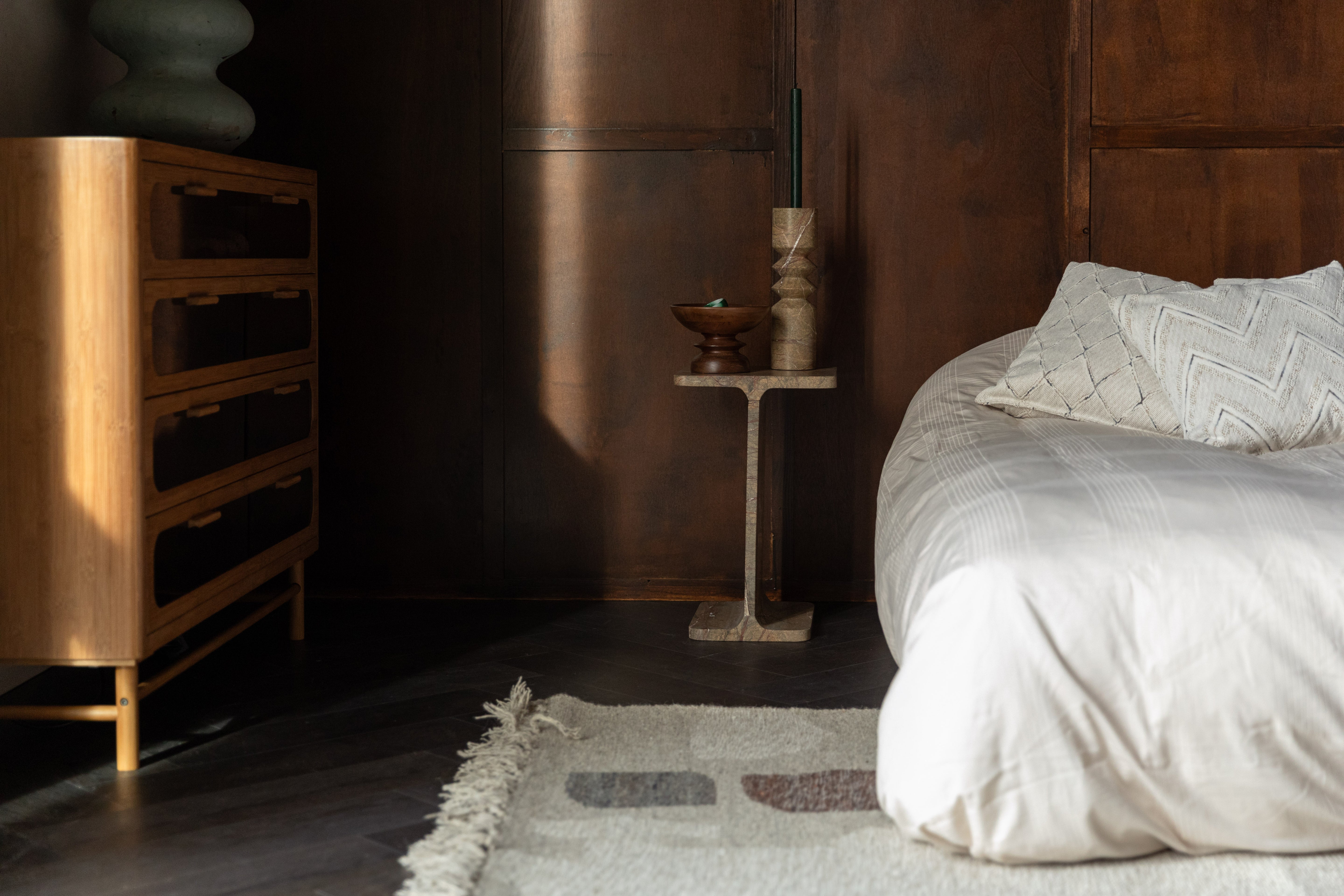 Kerzenhalter SATPURA brauner Marmor