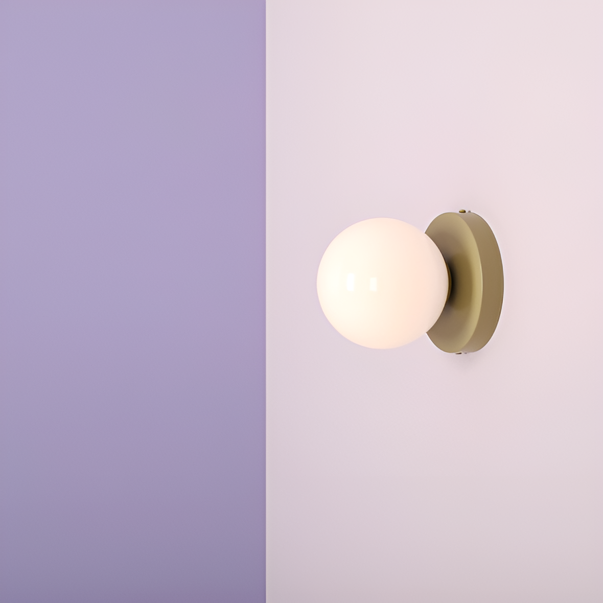 BALL DUO Pistazien-Wandleuchte