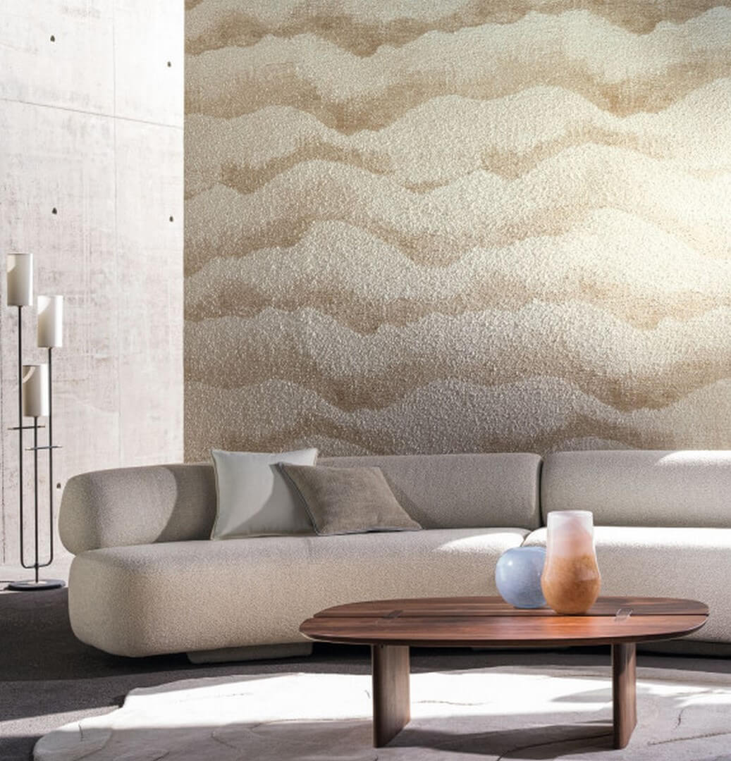 Structuurtapijt met wolkenmotief JASPER - SABLE beige