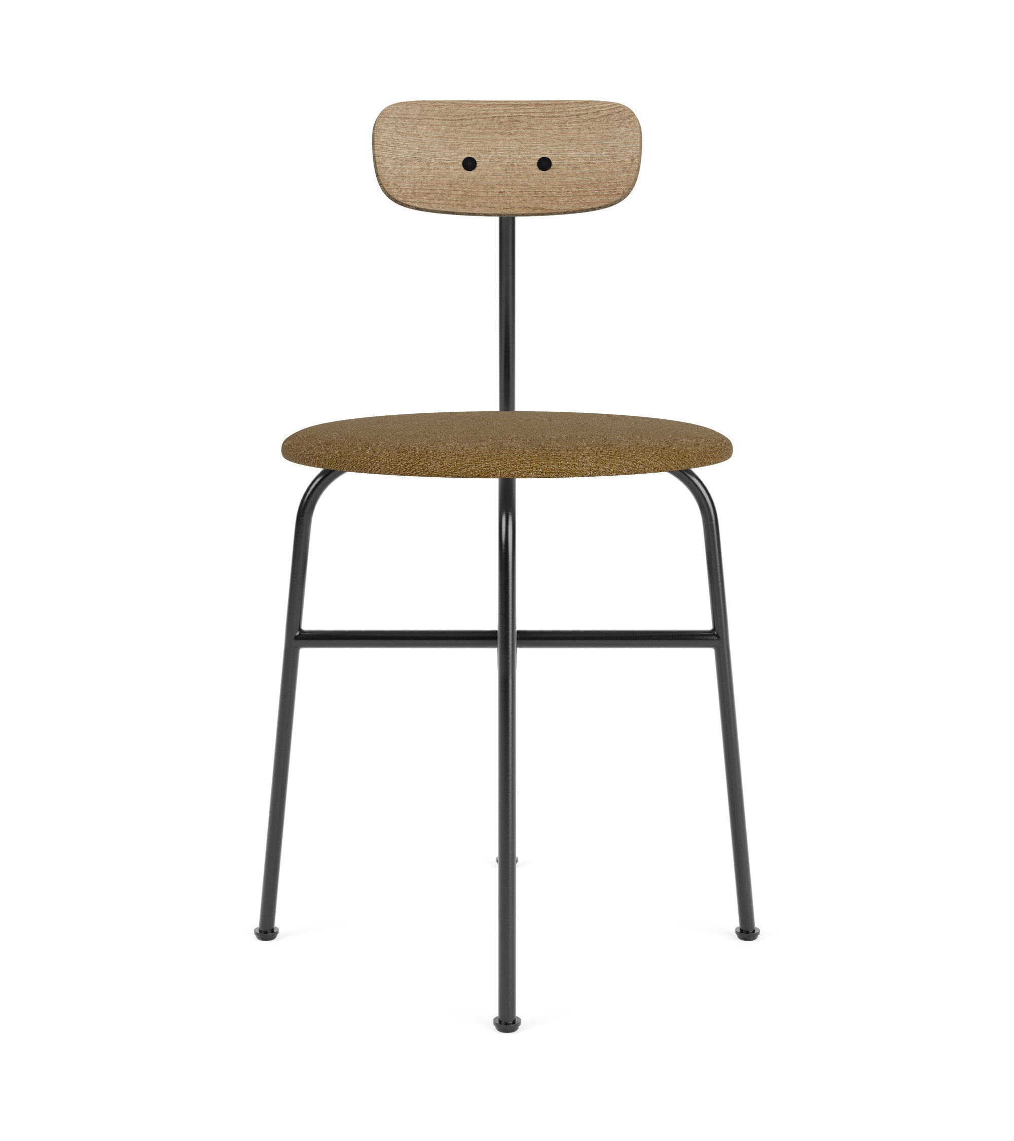 Stuhl AFTEROOM Eichenfurnier mit gepolstertem grünen Sitz