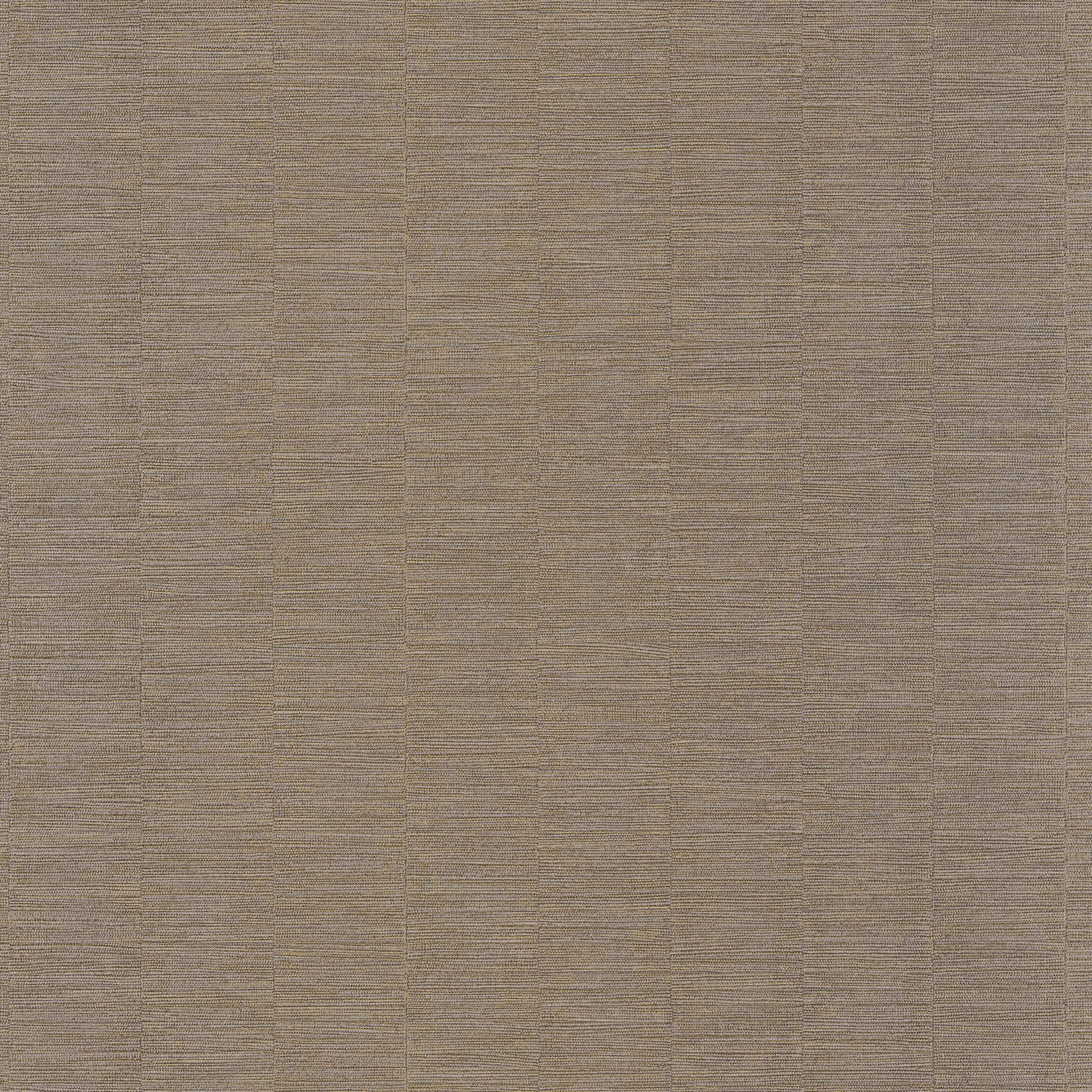 Metallic gestructureerde behang in strepen PLATINUM lichtbruin