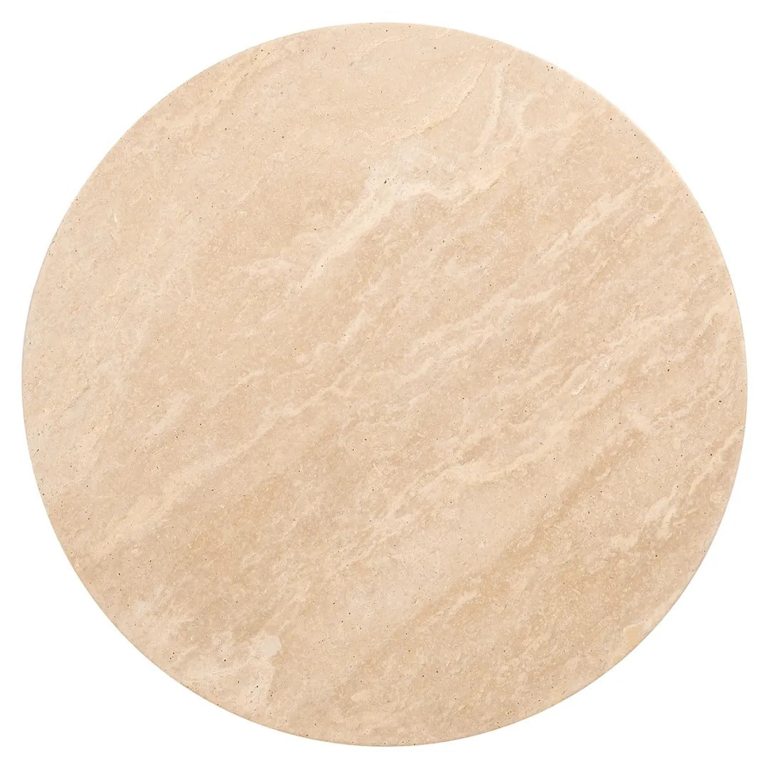 BILTMORE Beige Travertine Side Table