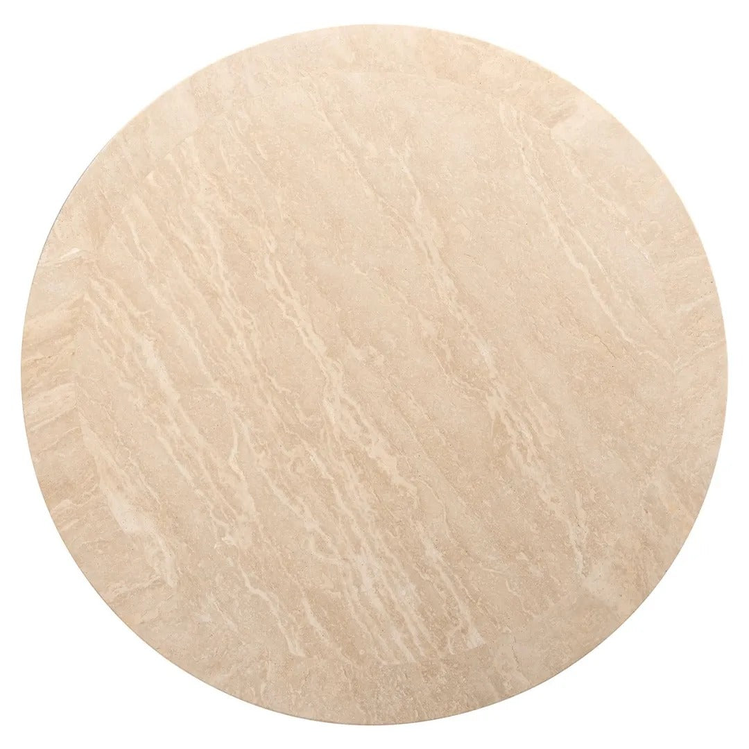 Ronde koffietafel BILTMORE beige travertin