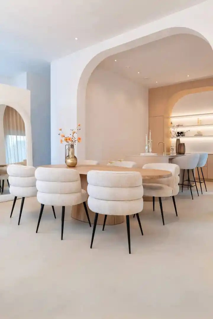 Ovale tafel FICTUS beige