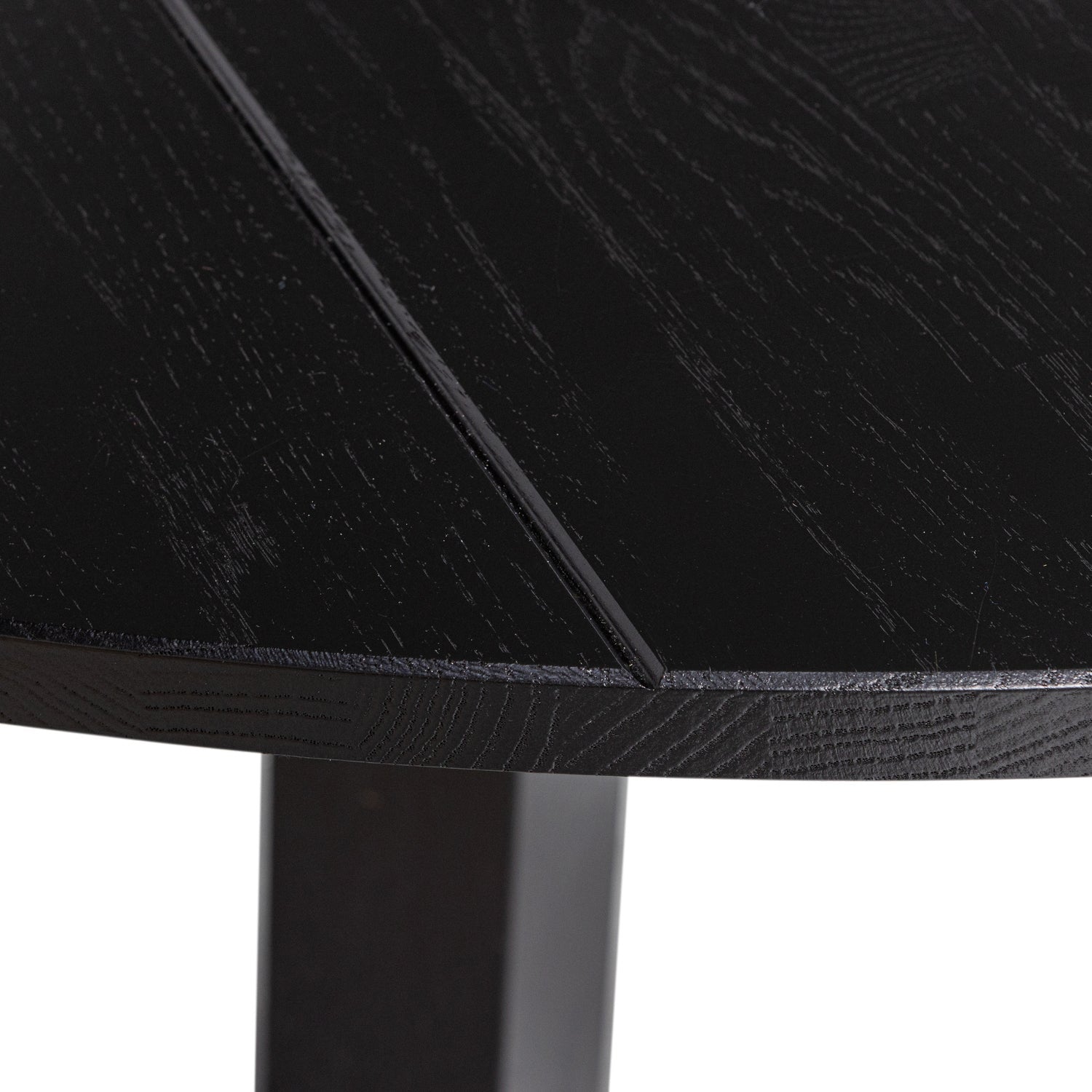 Ronde tafel RHONDA TRIO zwart eikenhout