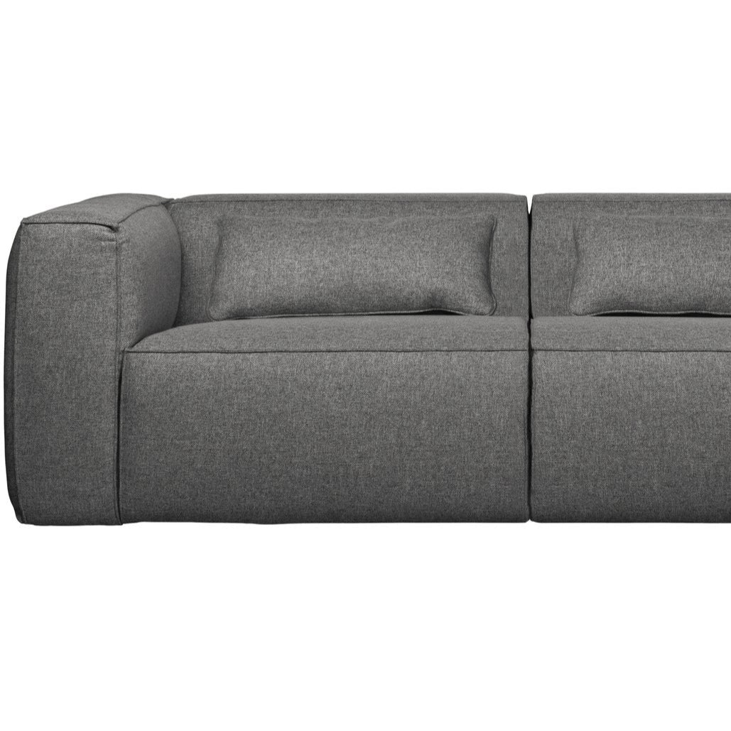 3.5-person sofa with bean gray cushions