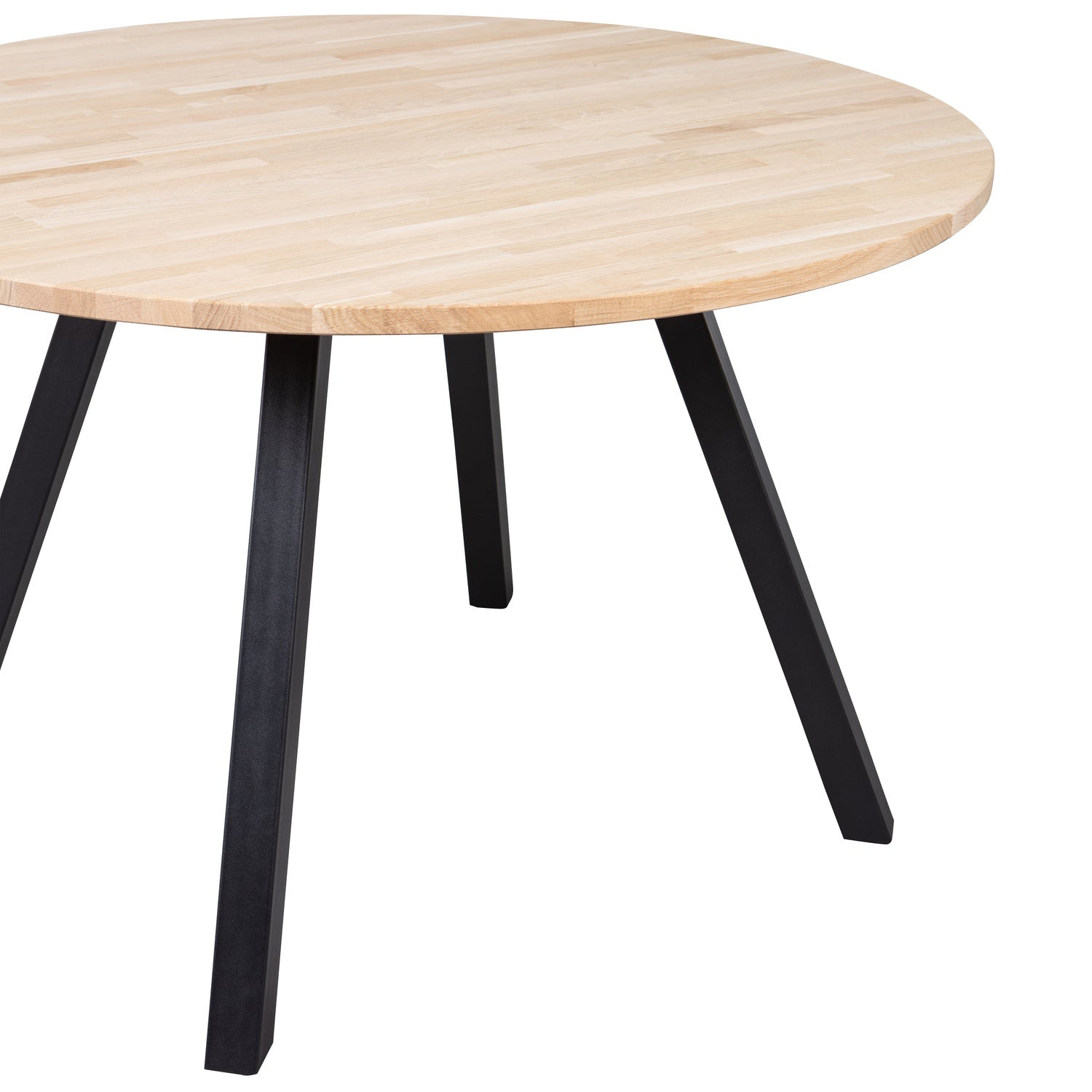 Ronde tafel TABLO eiken met een V-vormige basis