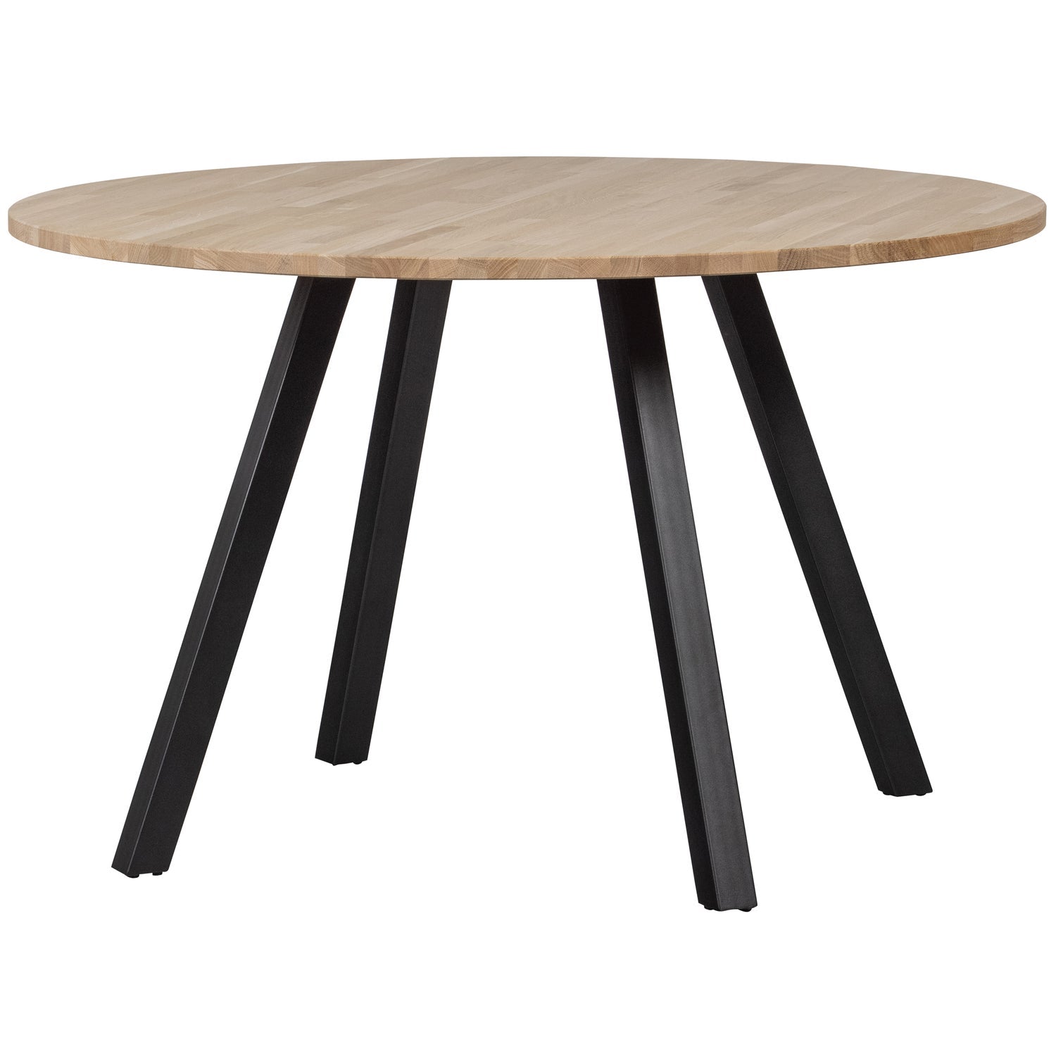 Ronde tafel TABLO eiken met een V-vormige basis