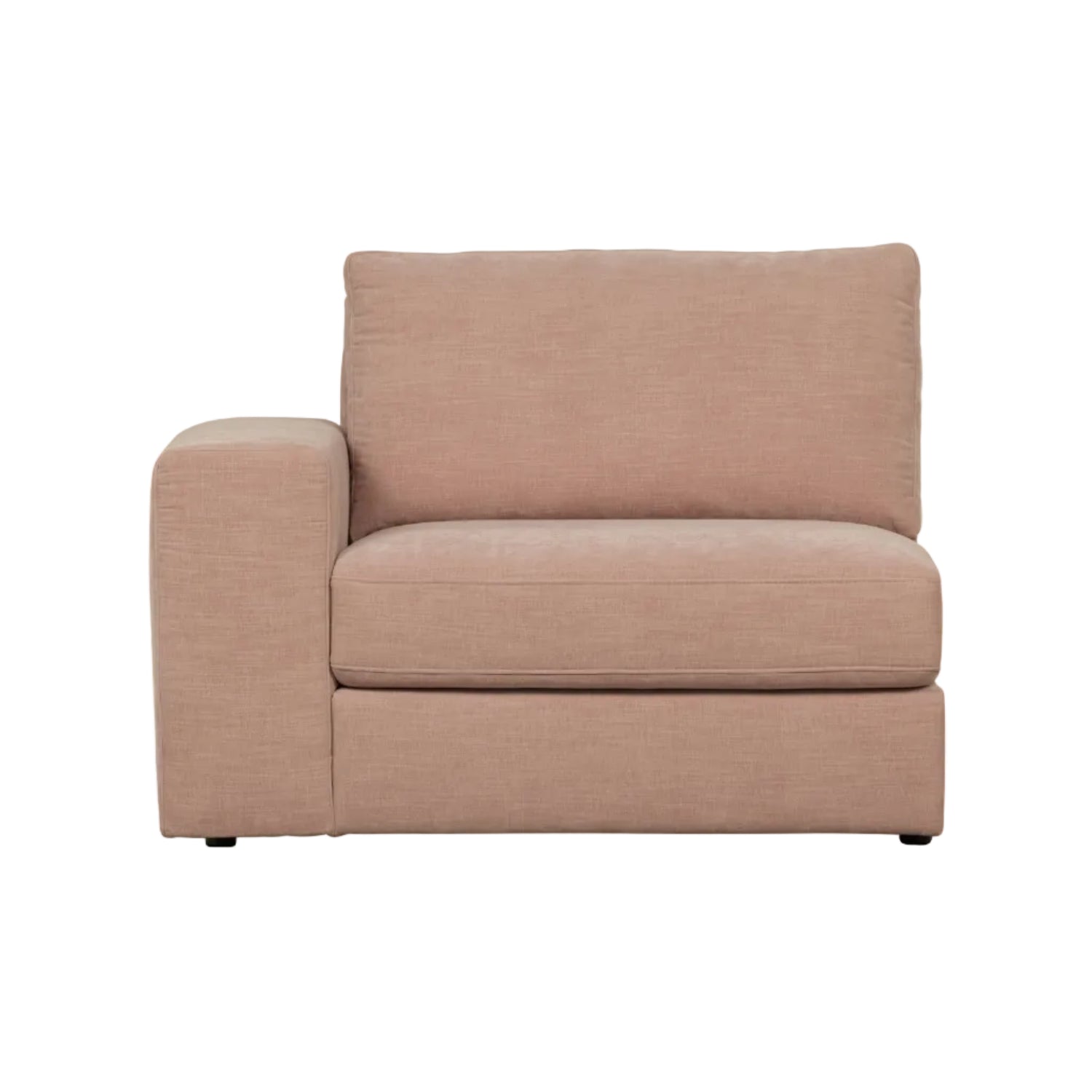 Sofa FAMILY - moduł końcowy lewostronny różowy – Woood