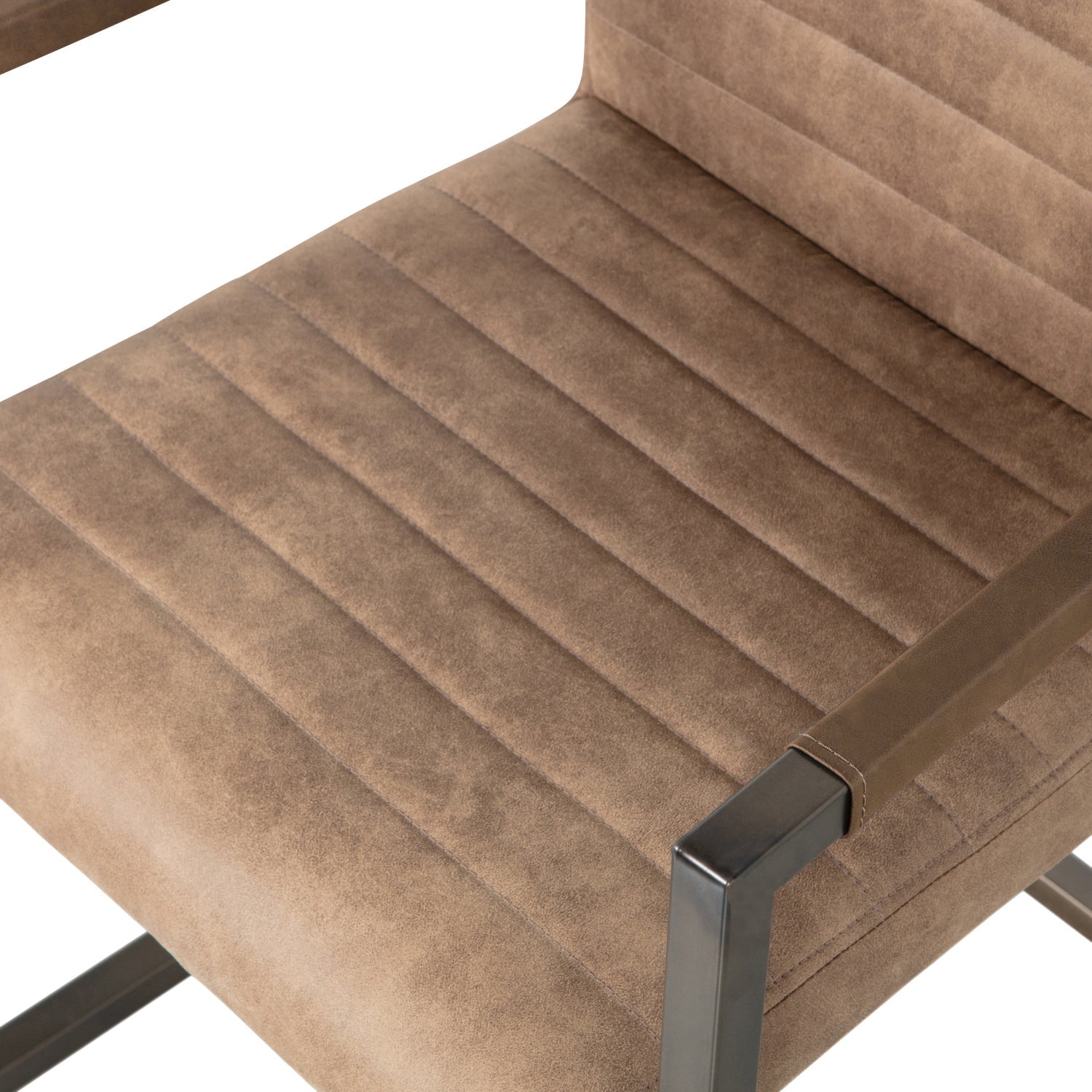 Brown Eco -Leder -Bass -Stuhl