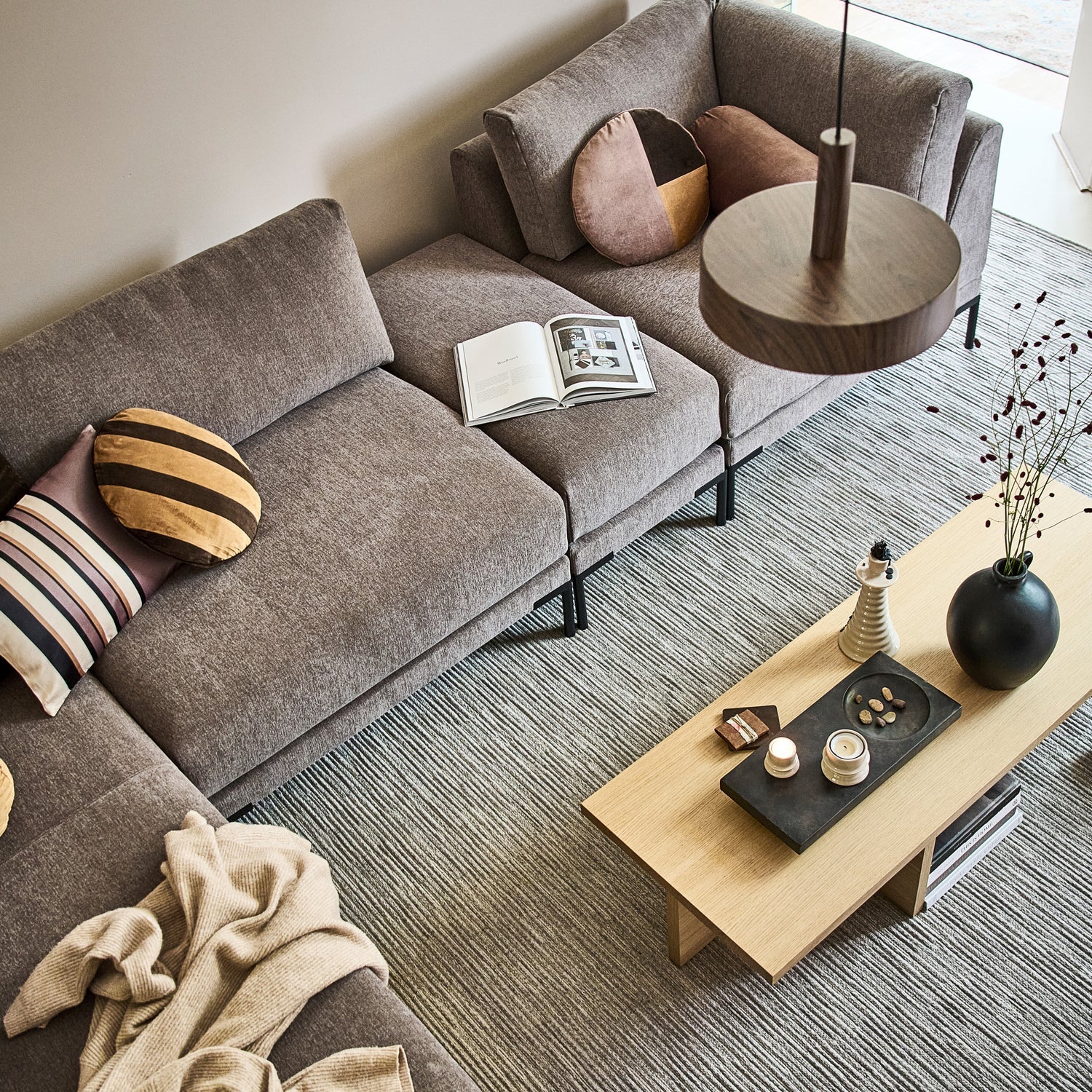 Sofa COUPLE - moduł narożny taupe – Woood