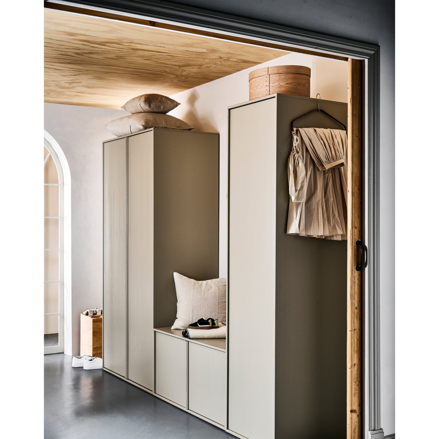 Kleiderschrank DAILY grau-beige