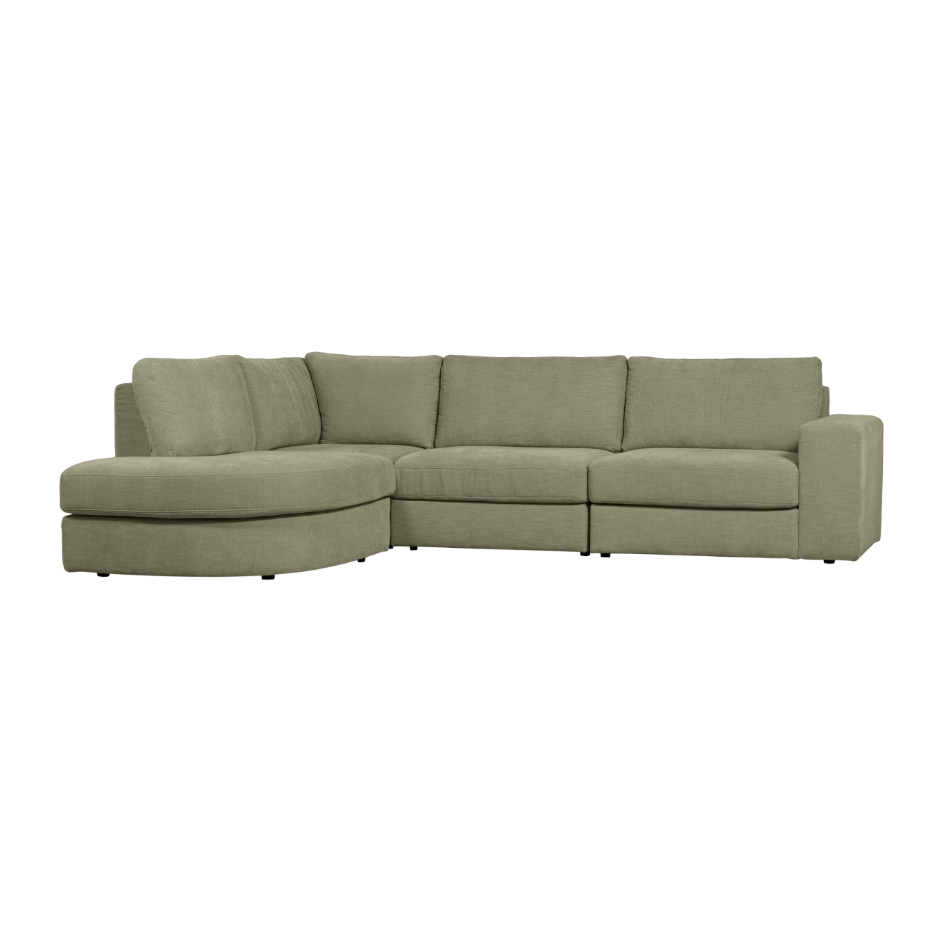 Left-facing FAMILY corner sofa green