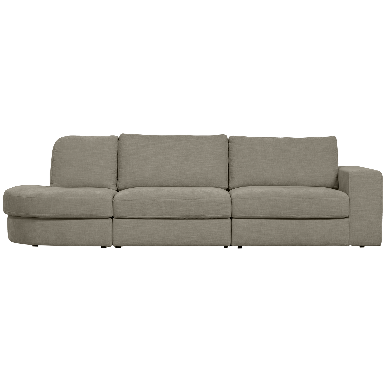 Sofa offene linke FAMILY warmes Grau