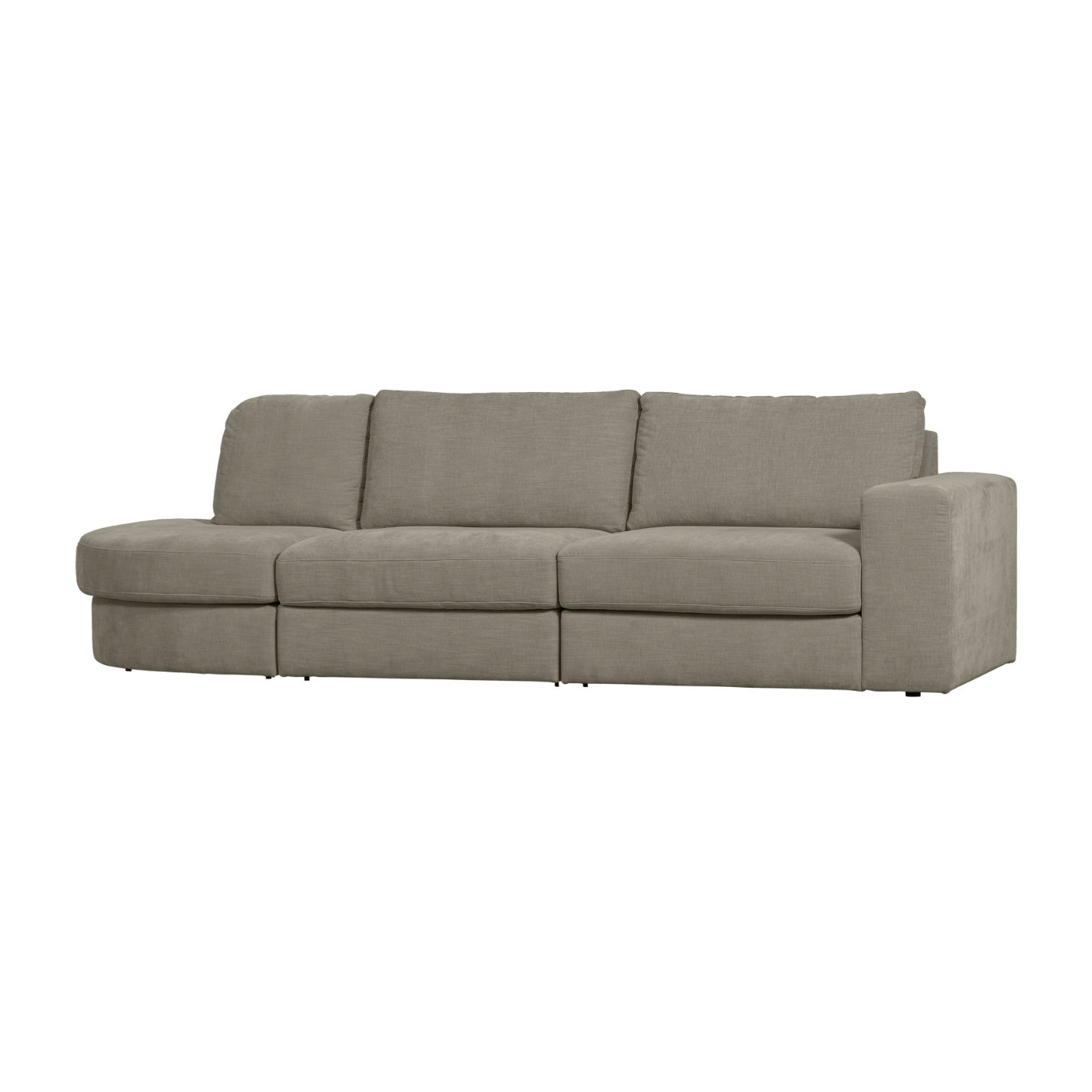 Sofa offene linke FAMILY warmes Grau