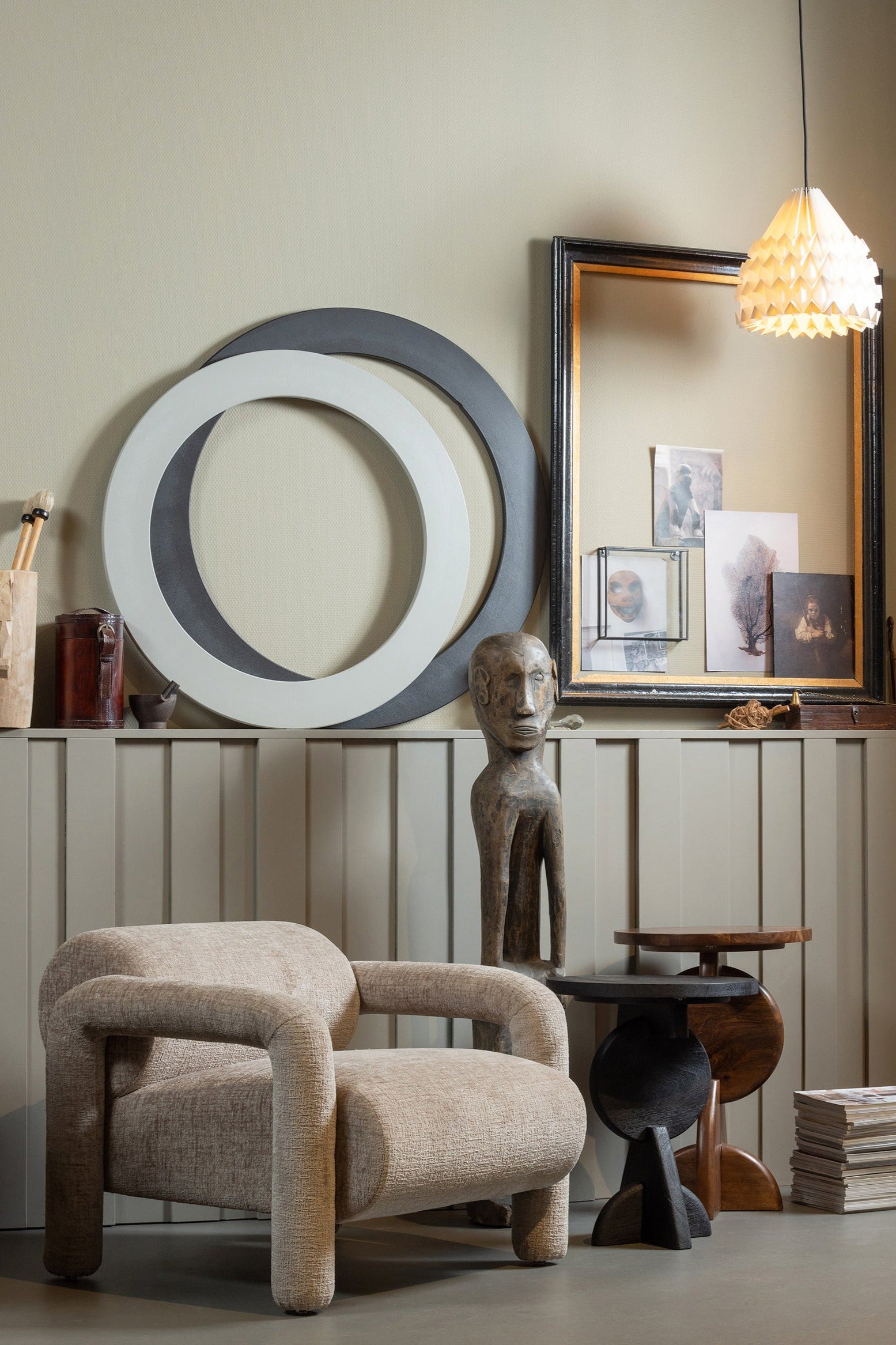 Fotel LENNY piaskowy Woood Exclusive Eye on Design