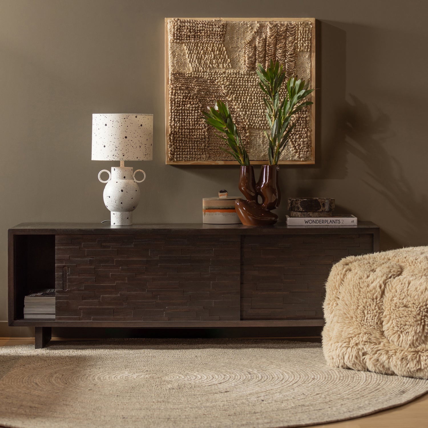 Ronde tapijt UTOPIA beige