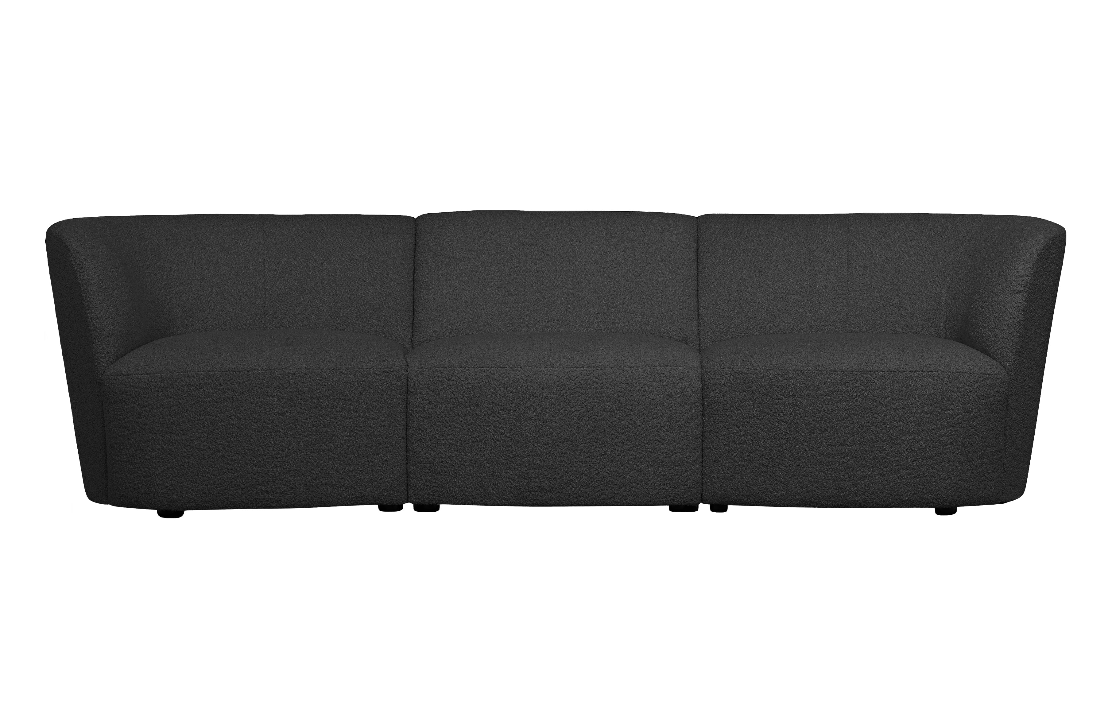 Modulares Sofa COCO - Element in dunkelgrauem Boucle