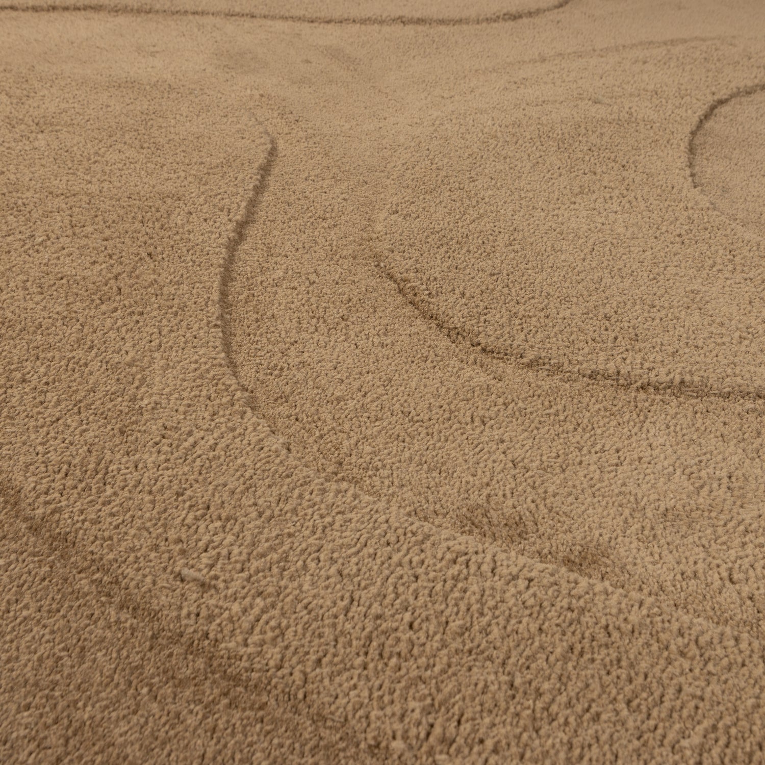 Ovale vloerkleed ALYA lichtbruin