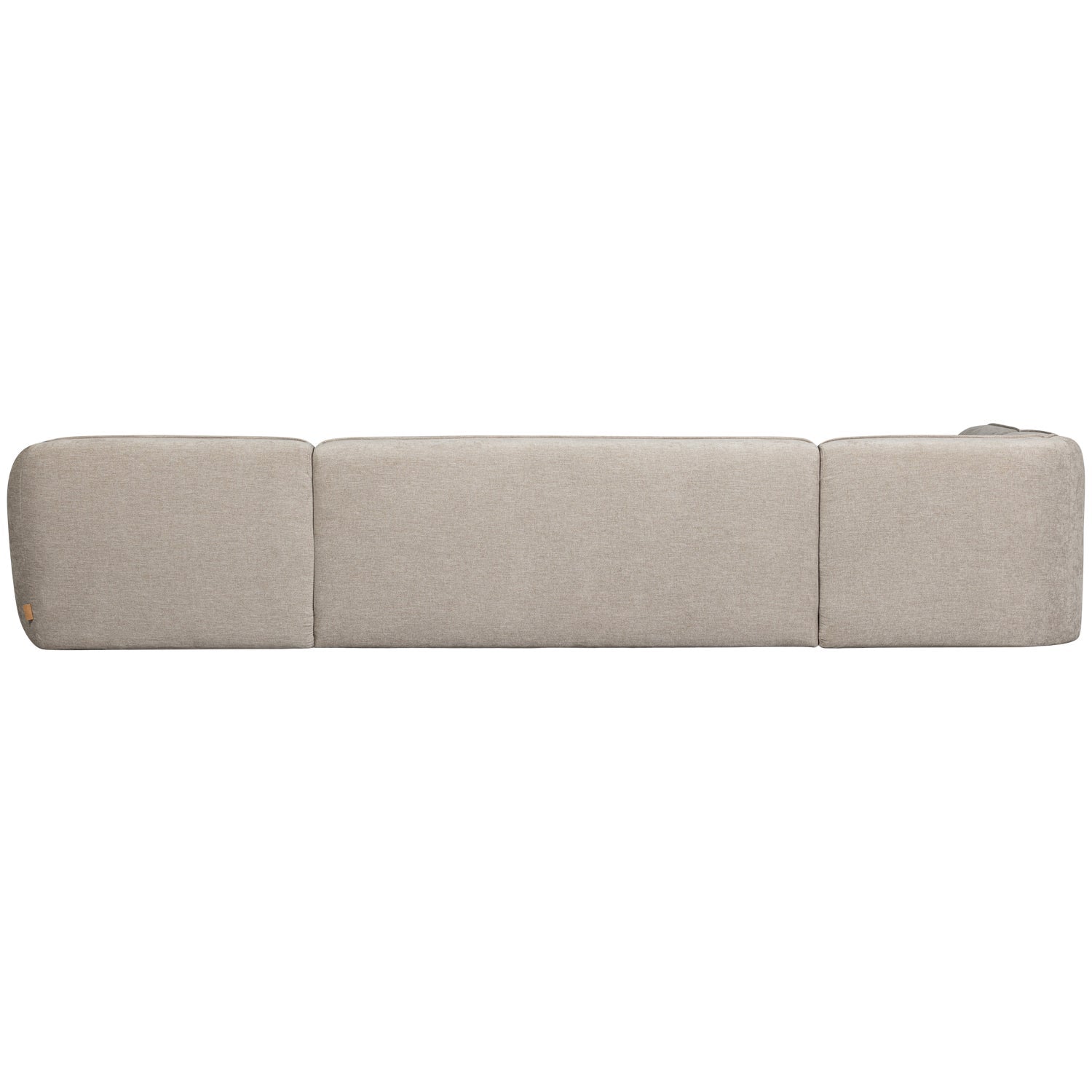 U-vormige linkerhoekbank POLLY zandkleurig