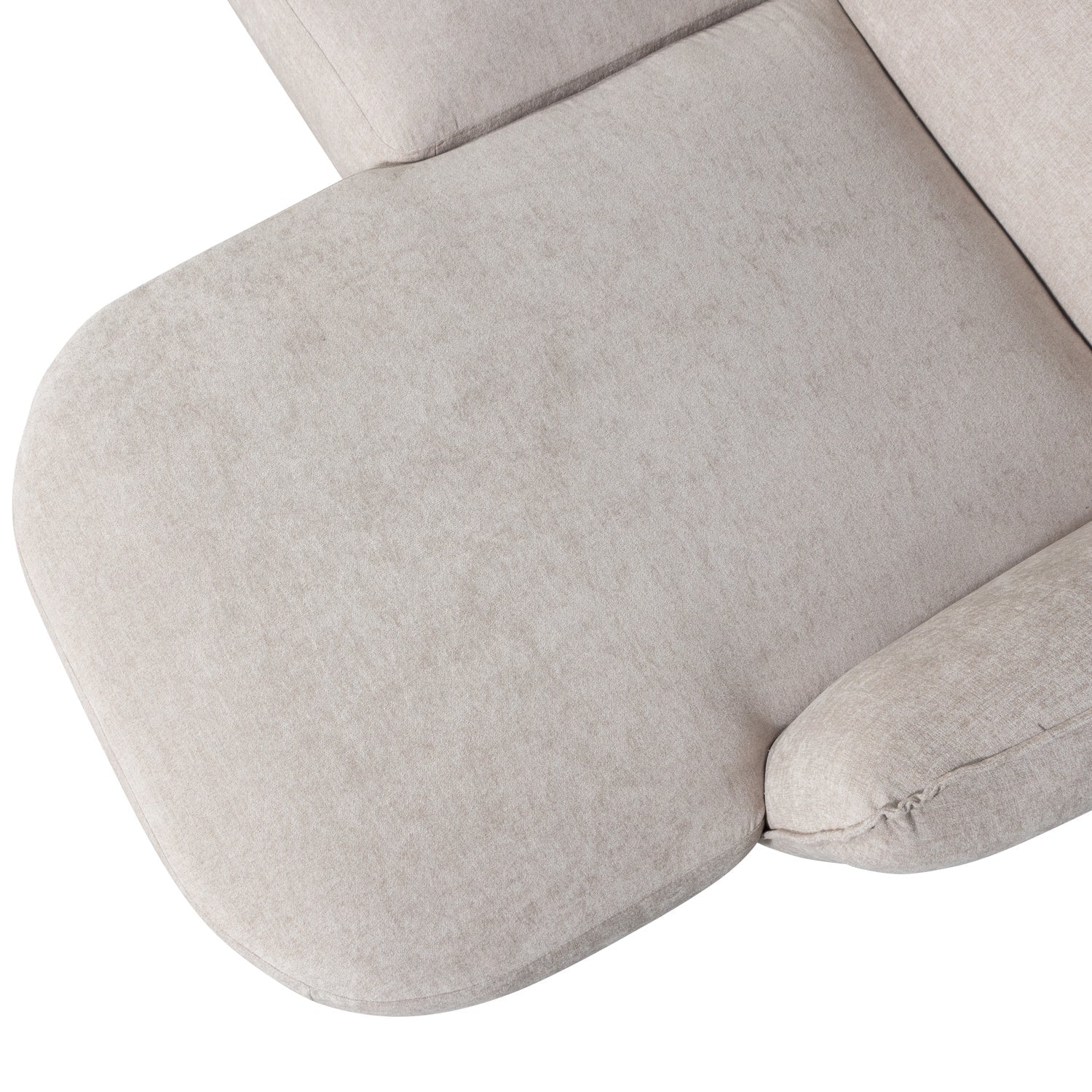 U-vormige linkerhoekbank POLLY zandkleurig