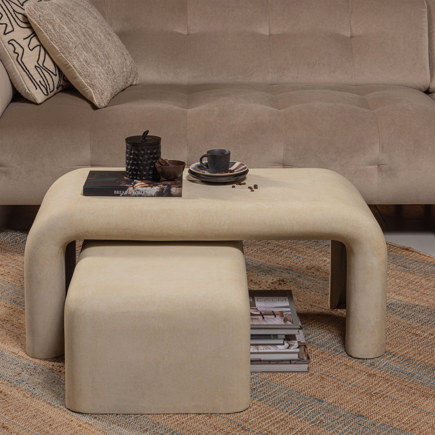 Beige Tabelle Set