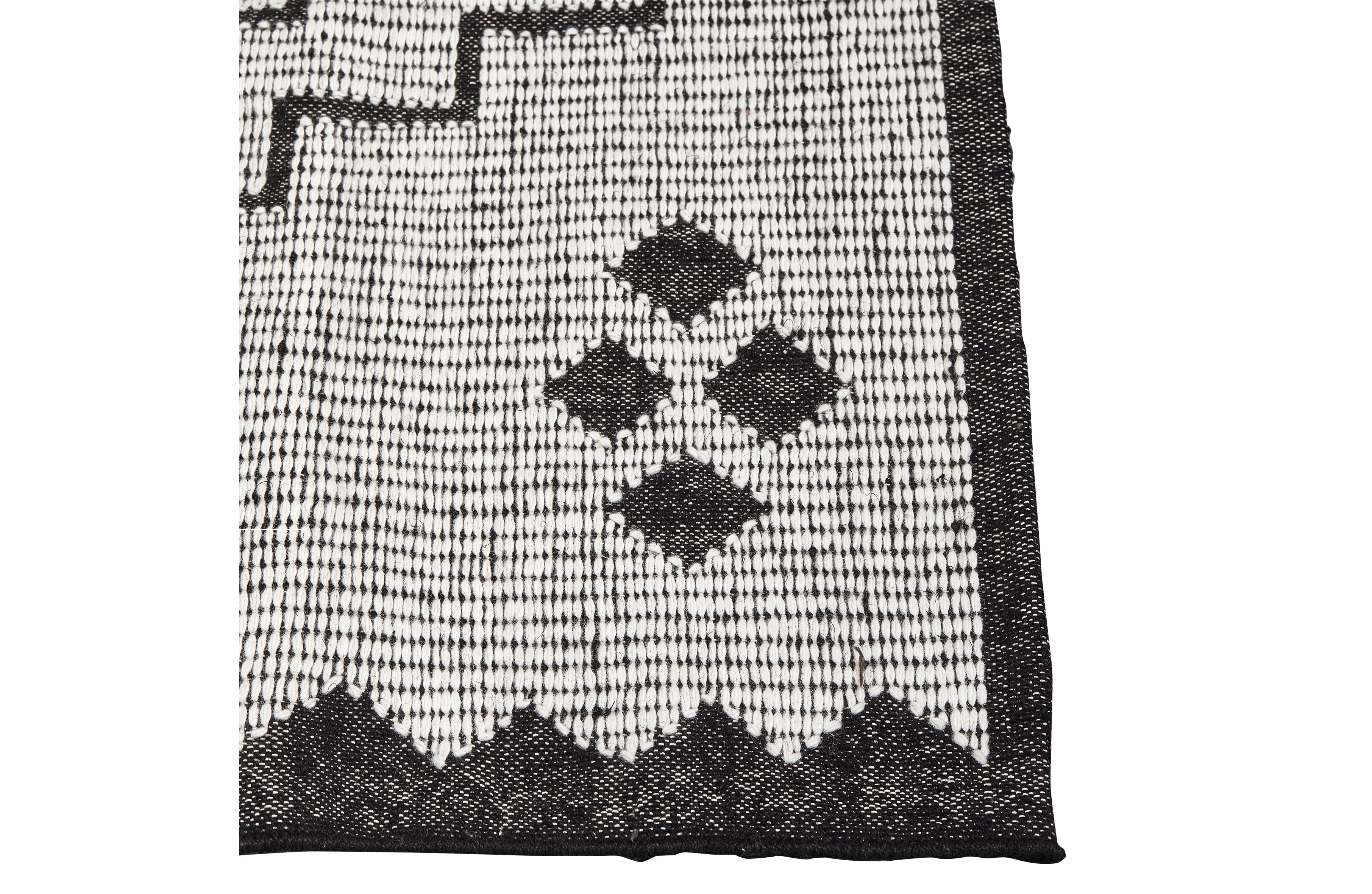 Omari grau-schwarzer Teppich