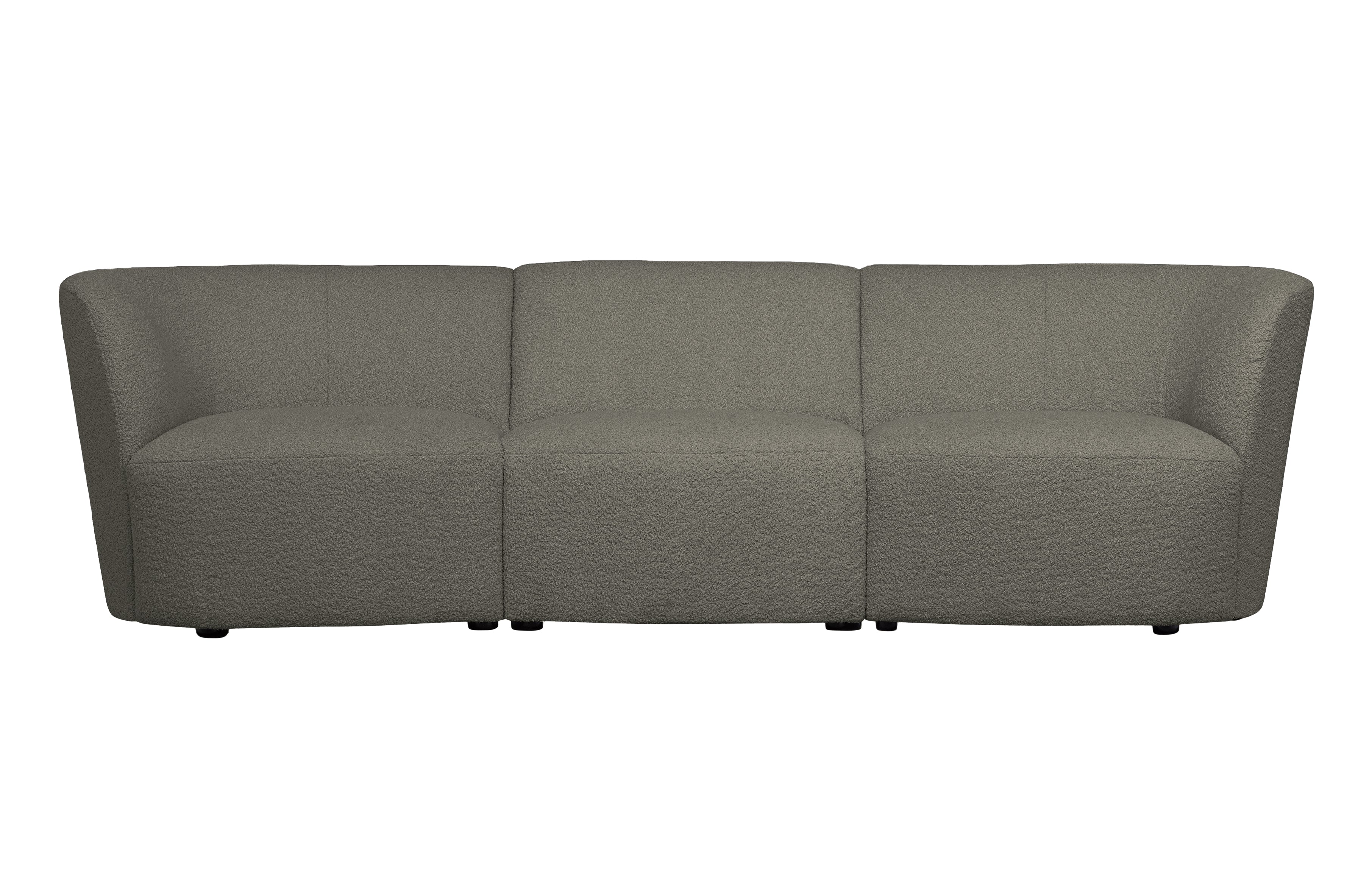 Coco Green Bouclé 3-Person-Sofa