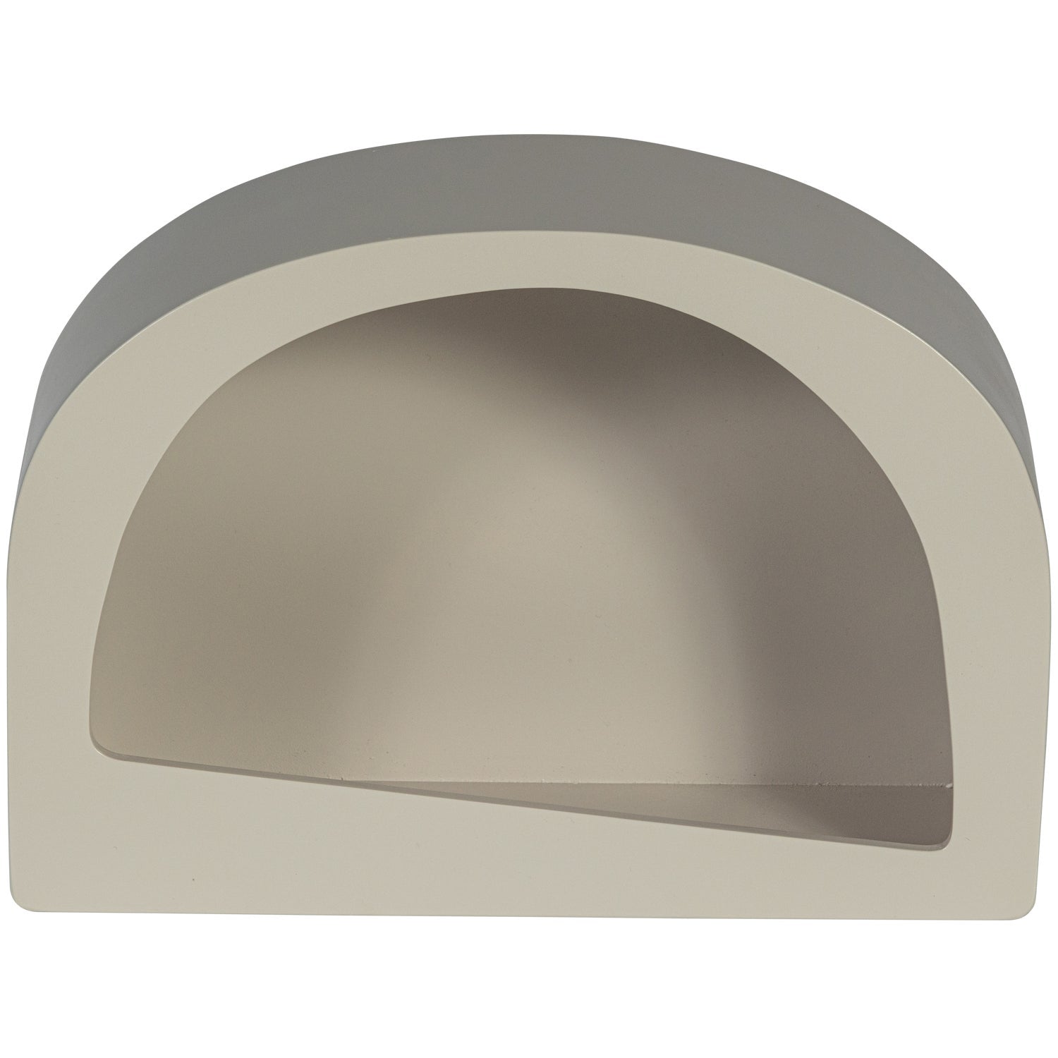 Half -round wall shelf