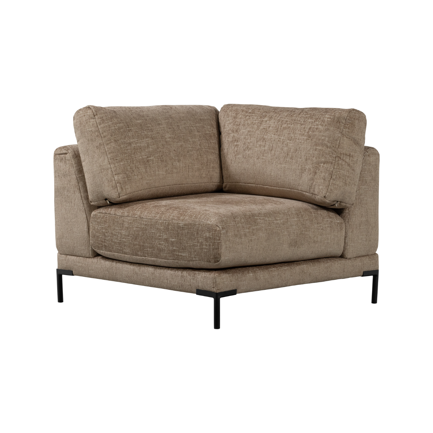 Sofa COUPLE - bruine melange hoekmodule