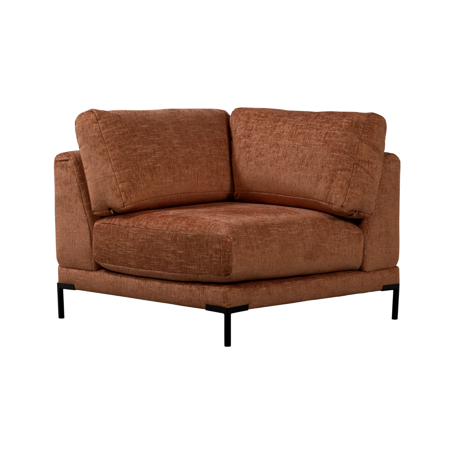 Sofa COUPLE - moduł narożny rdzawy melanż – Woood