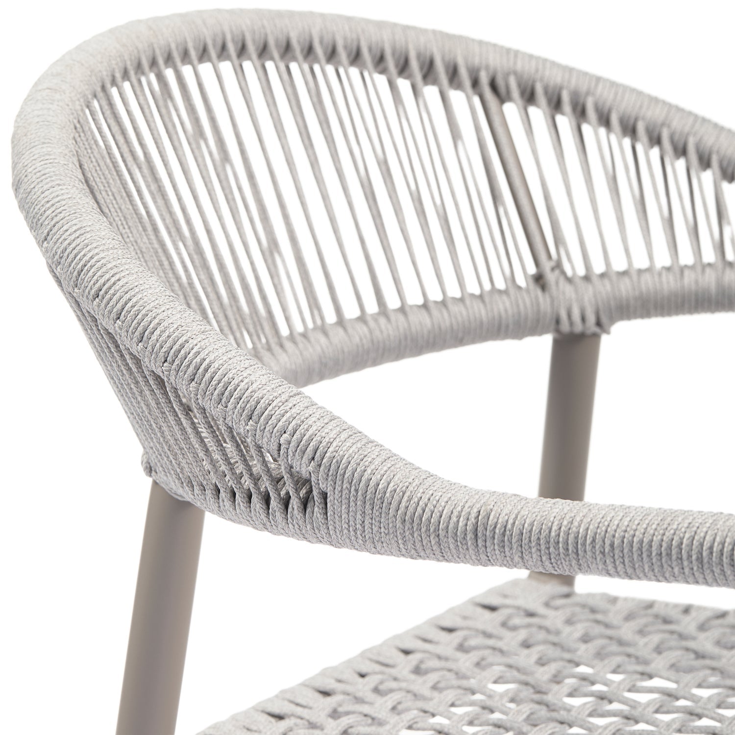 Geheel van tuinstoelen YELLOW lichtgrijs