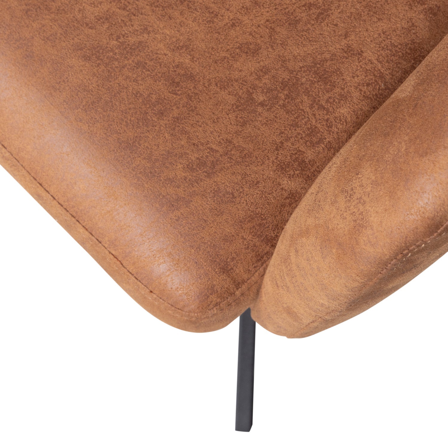 Draaistoel FENNE cognackleurig kunstleer