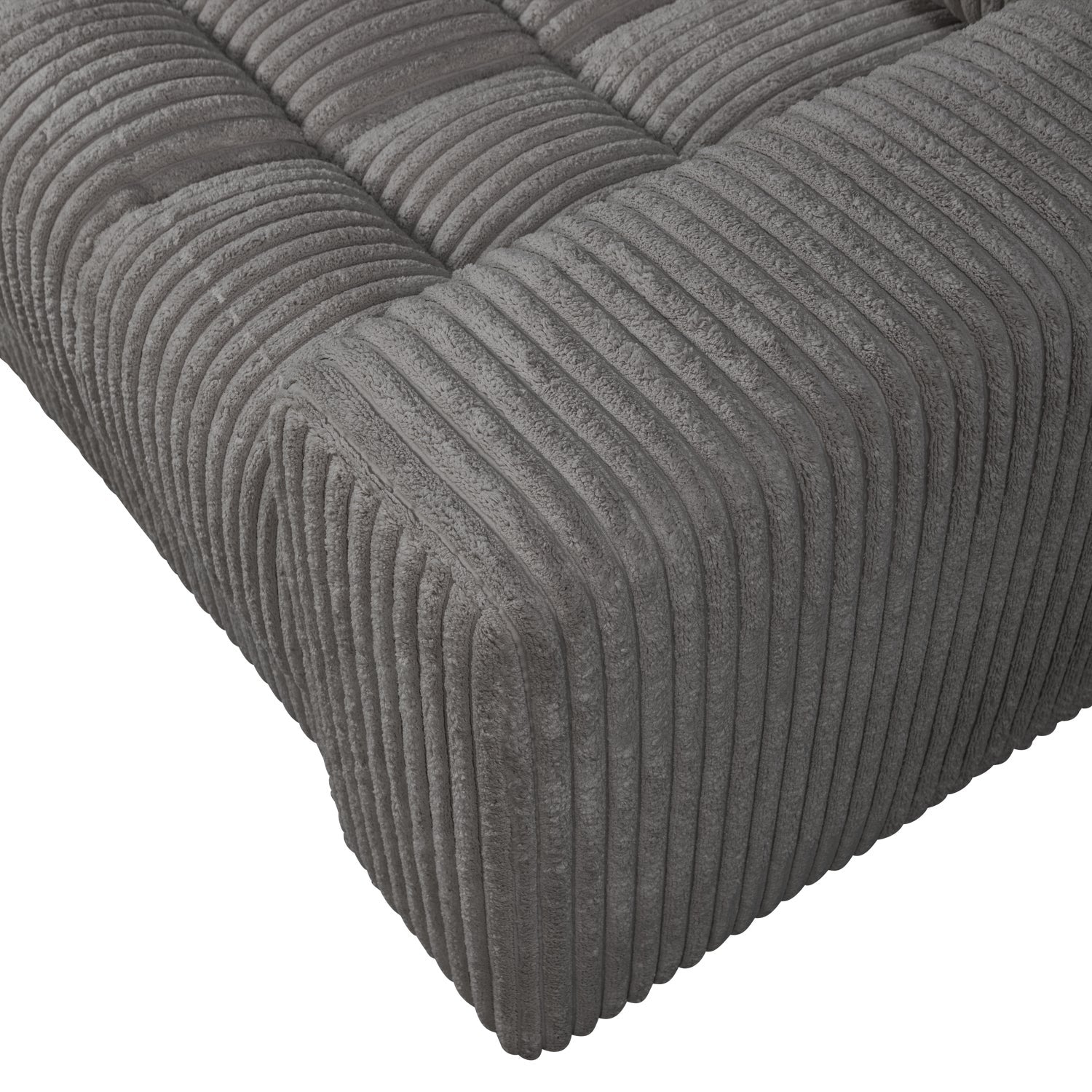Sofa loveseat TWEEDE AFSPRAAK grijs ribfluweel